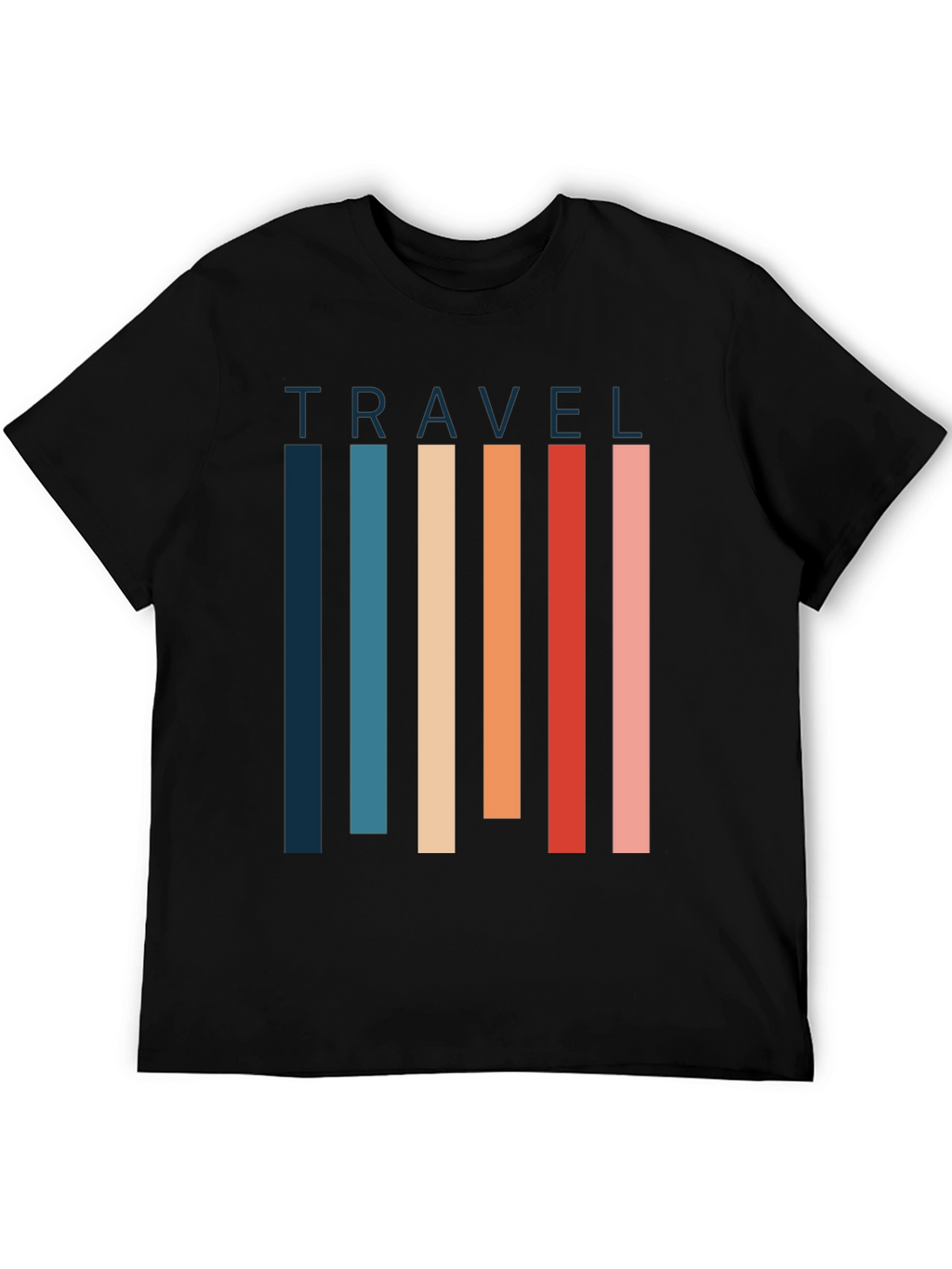 Retro Travel T-Shirt - Striped Graphic Tee