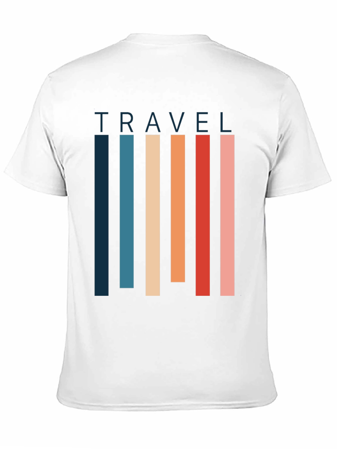Retro Travel T-Shirt - Striped Graphic Tee