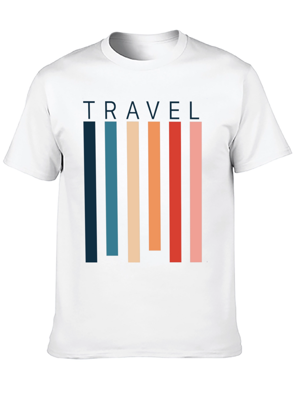 Retro Travel T-Shirt - Striped Graphic Tee