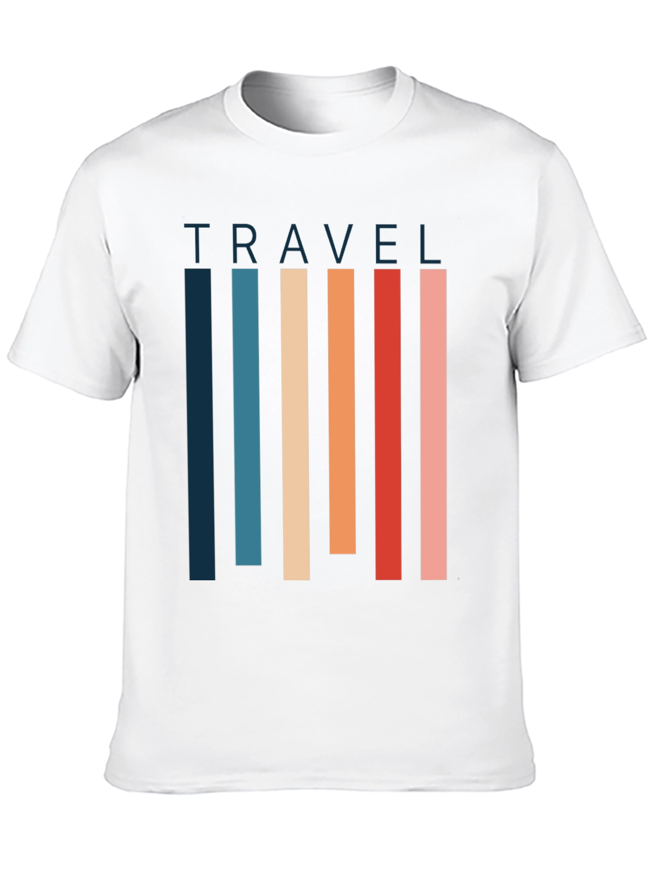 Retro Travel T-Shirt - Striped Graphic Tee