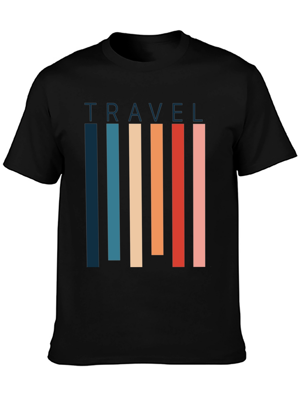 Retro Travel T-Shirt - Striped Graphic Tee