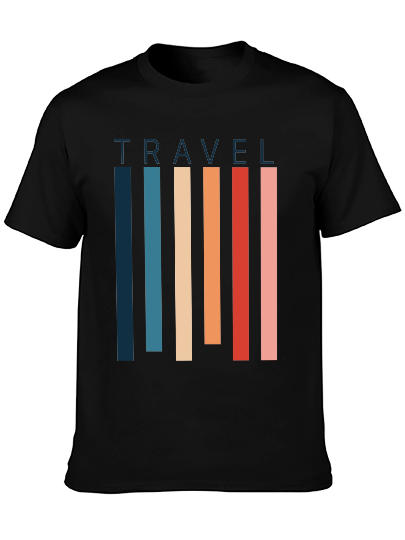 Retro Travel T-Shirt - Striped Graphic Tee