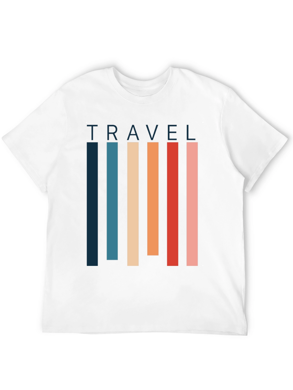 Retro Travel T-Shirt - Striped Graphic Tee