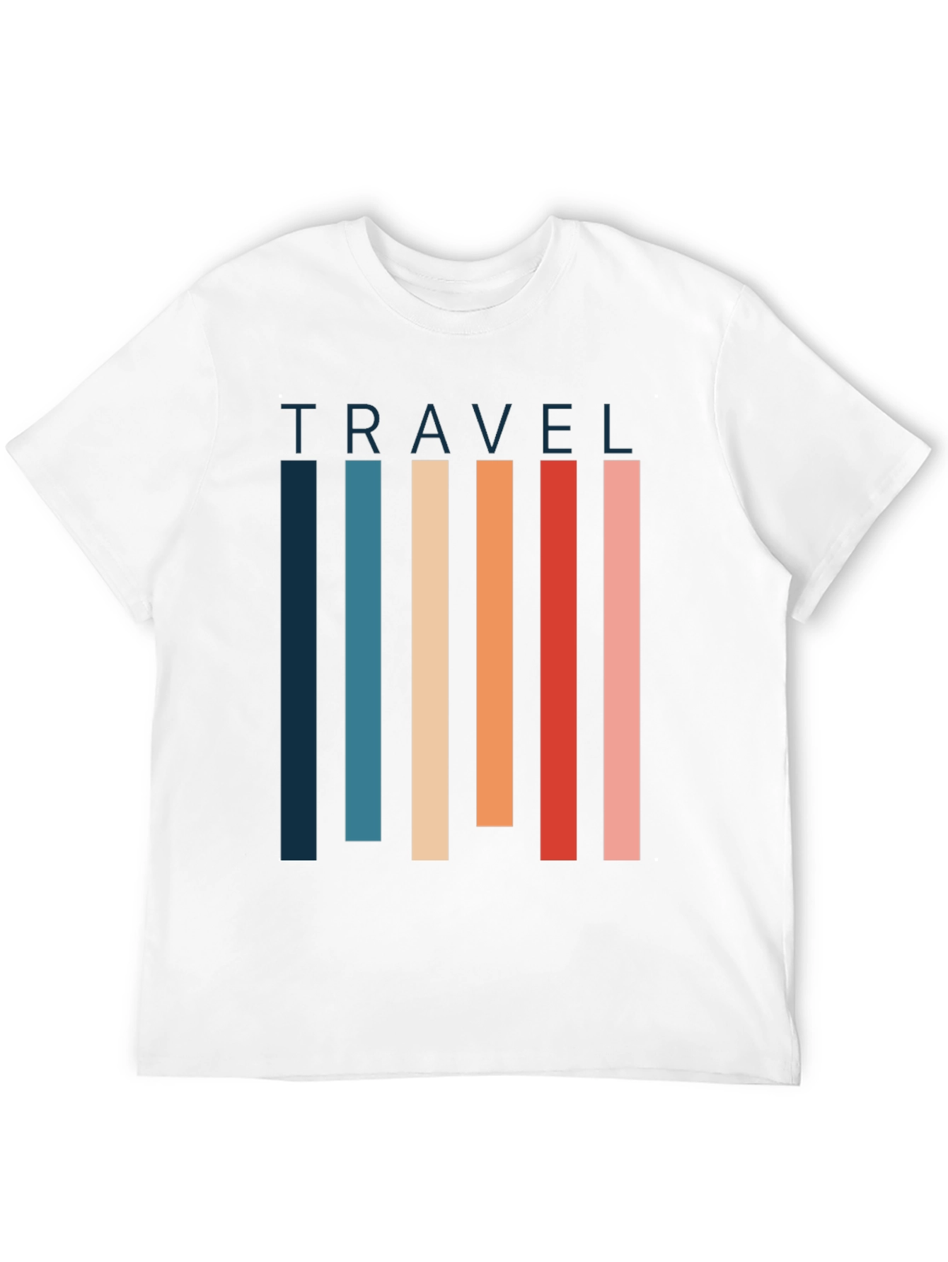 Retro Travel T-Shirt - Striped Graphic Tee