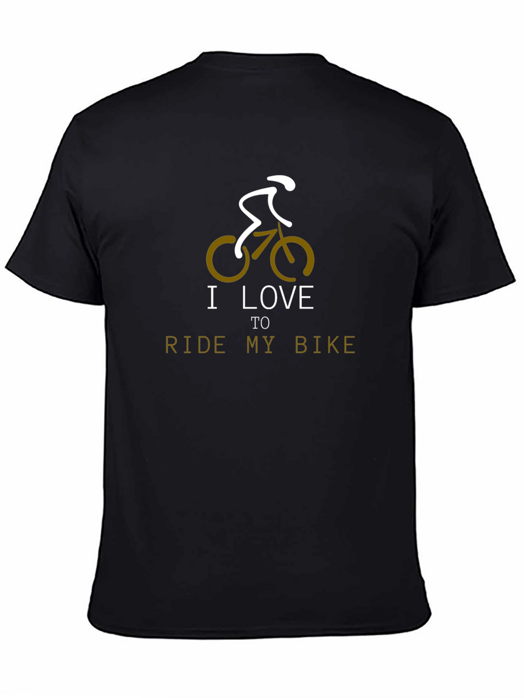 I Love to Ride My Bike Black Graphic Tee
