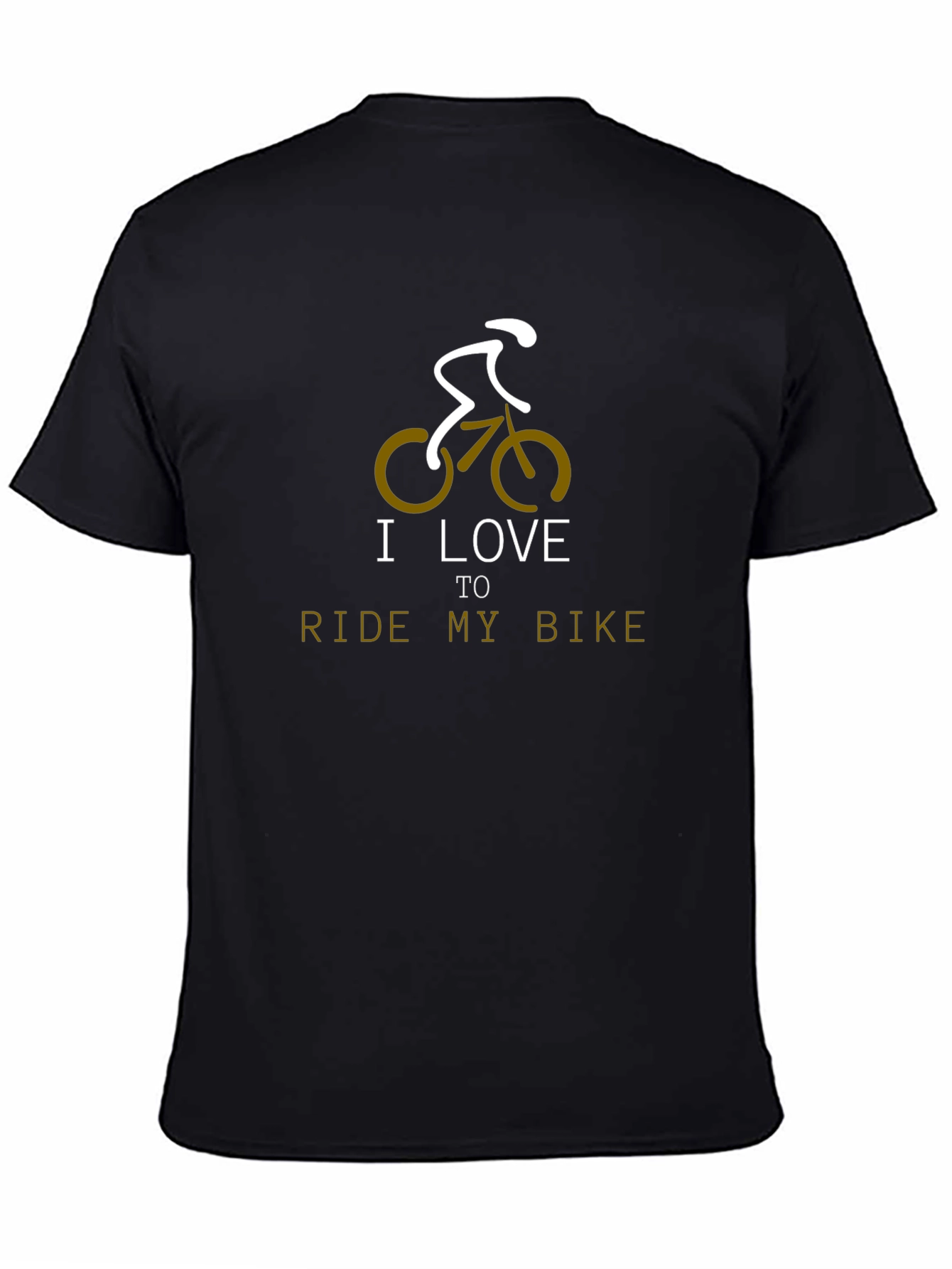 I Love to Ride My Bike Black Graphic Tee