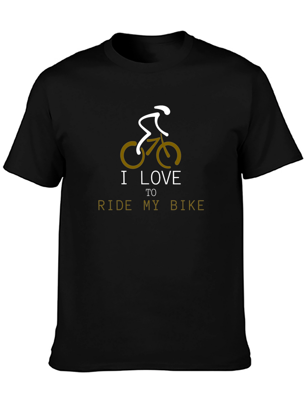 I Love to Ride My Bike Black Graphic Tee