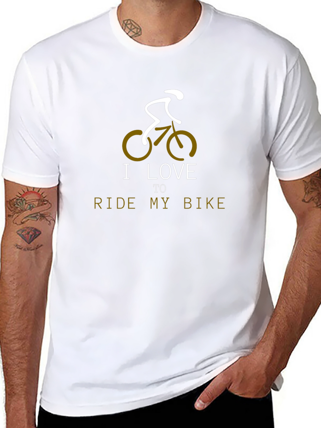 I Love to Ride My Bike Black Graphic Tee