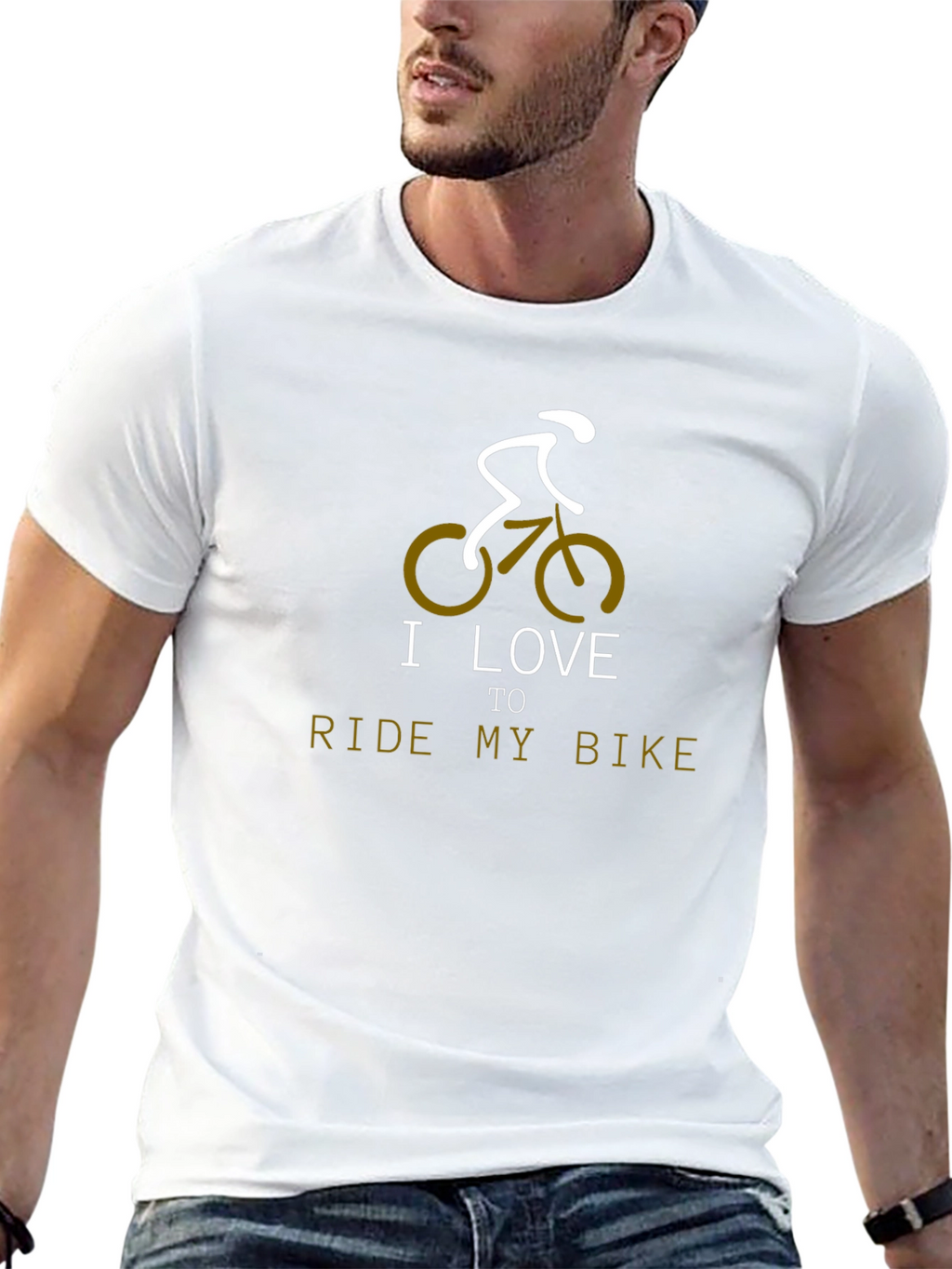 I Love to Ride My Bike Black Graphic Tee