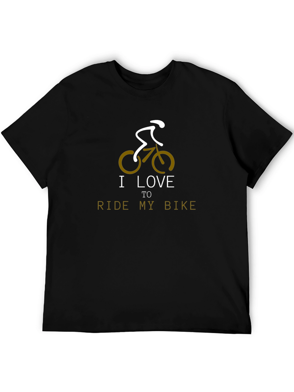 I Love to Ride My Bike Black Graphic Tee