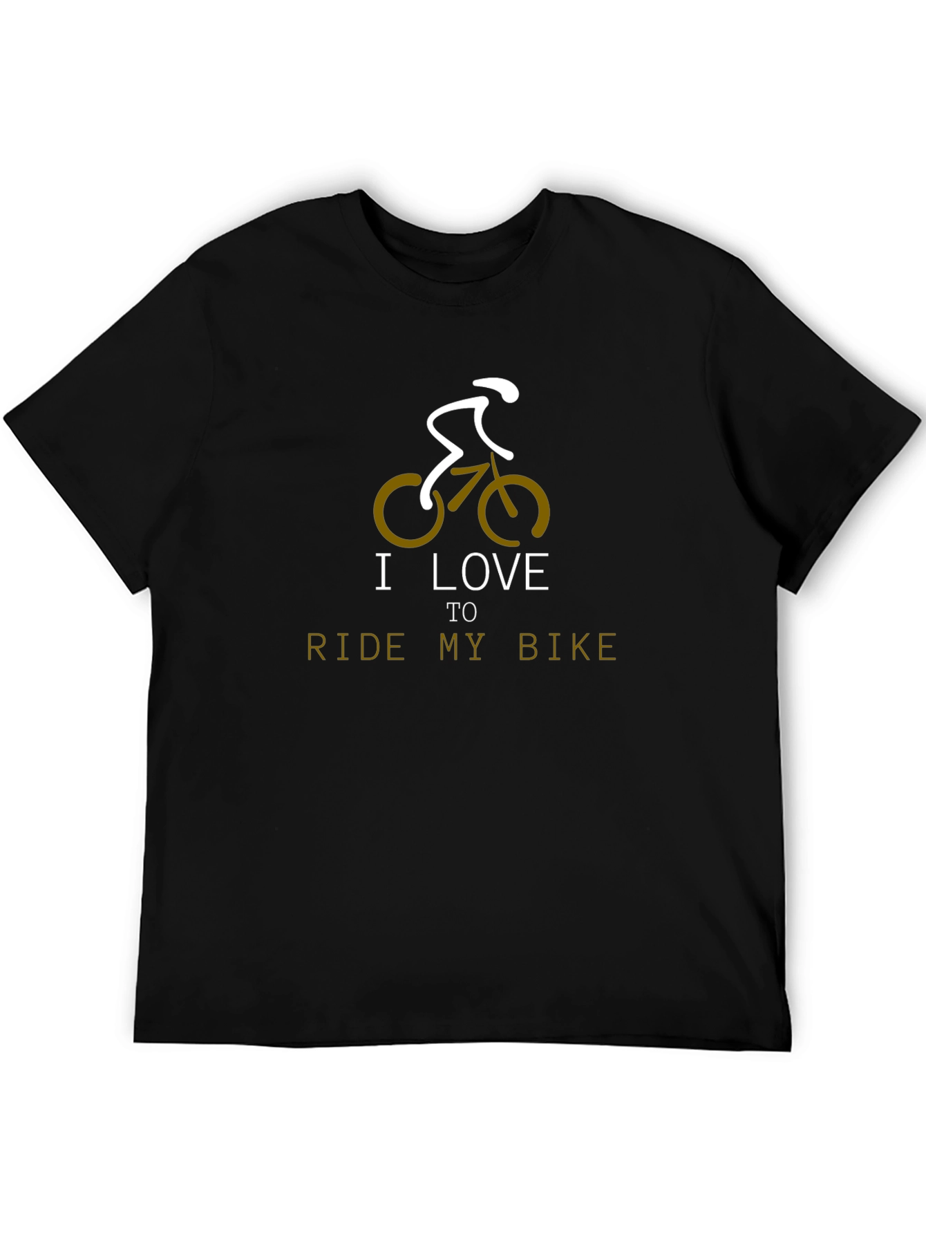 I Love to Ride My Bike Black Graphic Tee