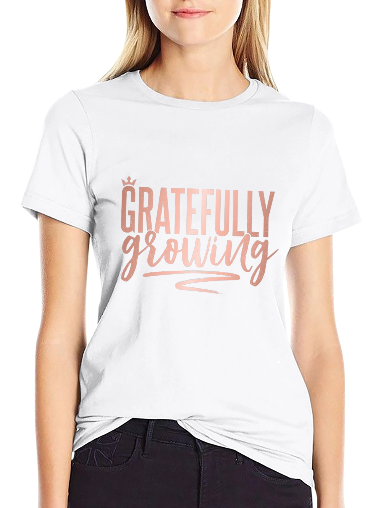 Gratefully Growing Black T-Shirt