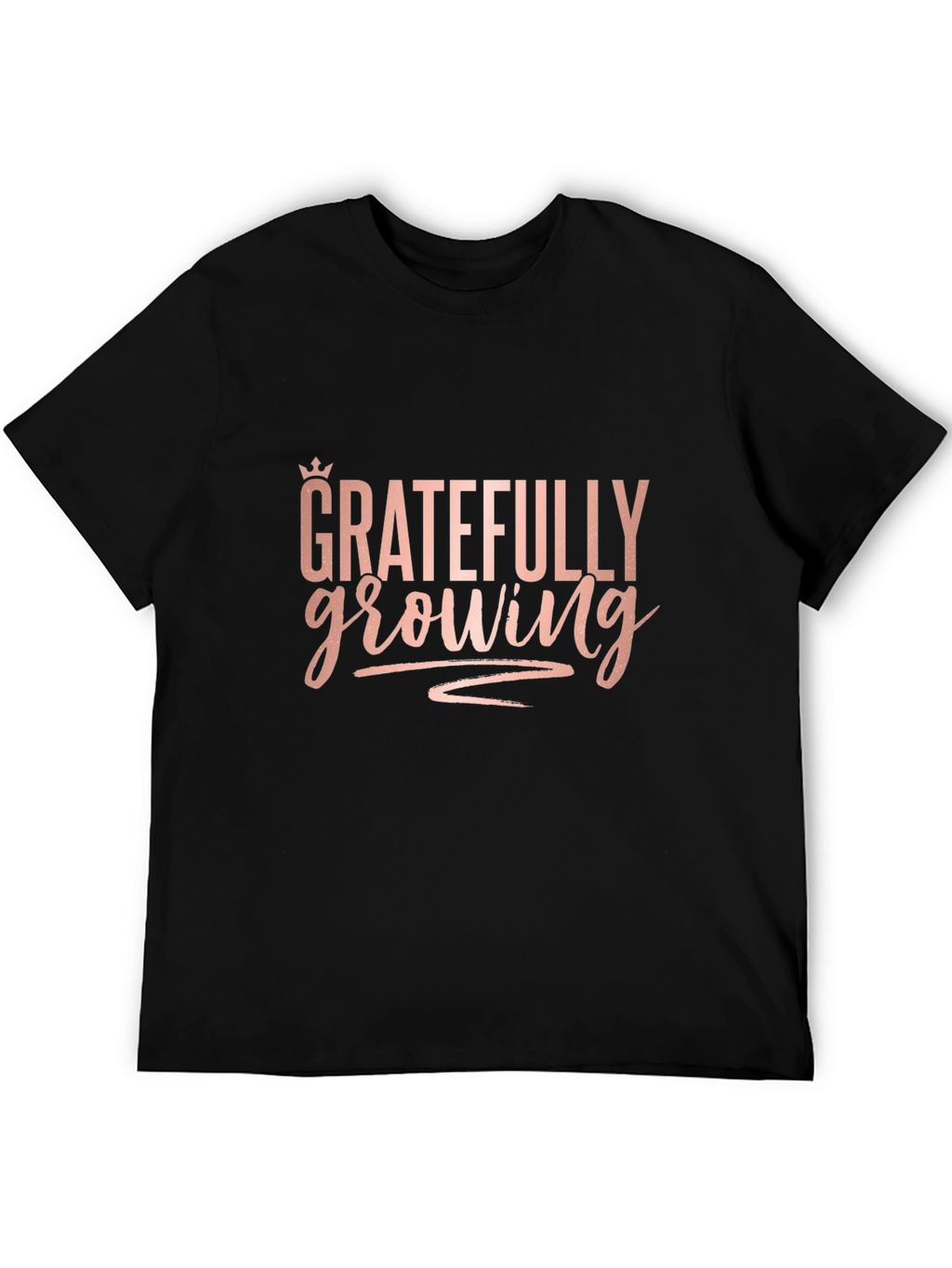 Gratefully Growing Black T-Shirt