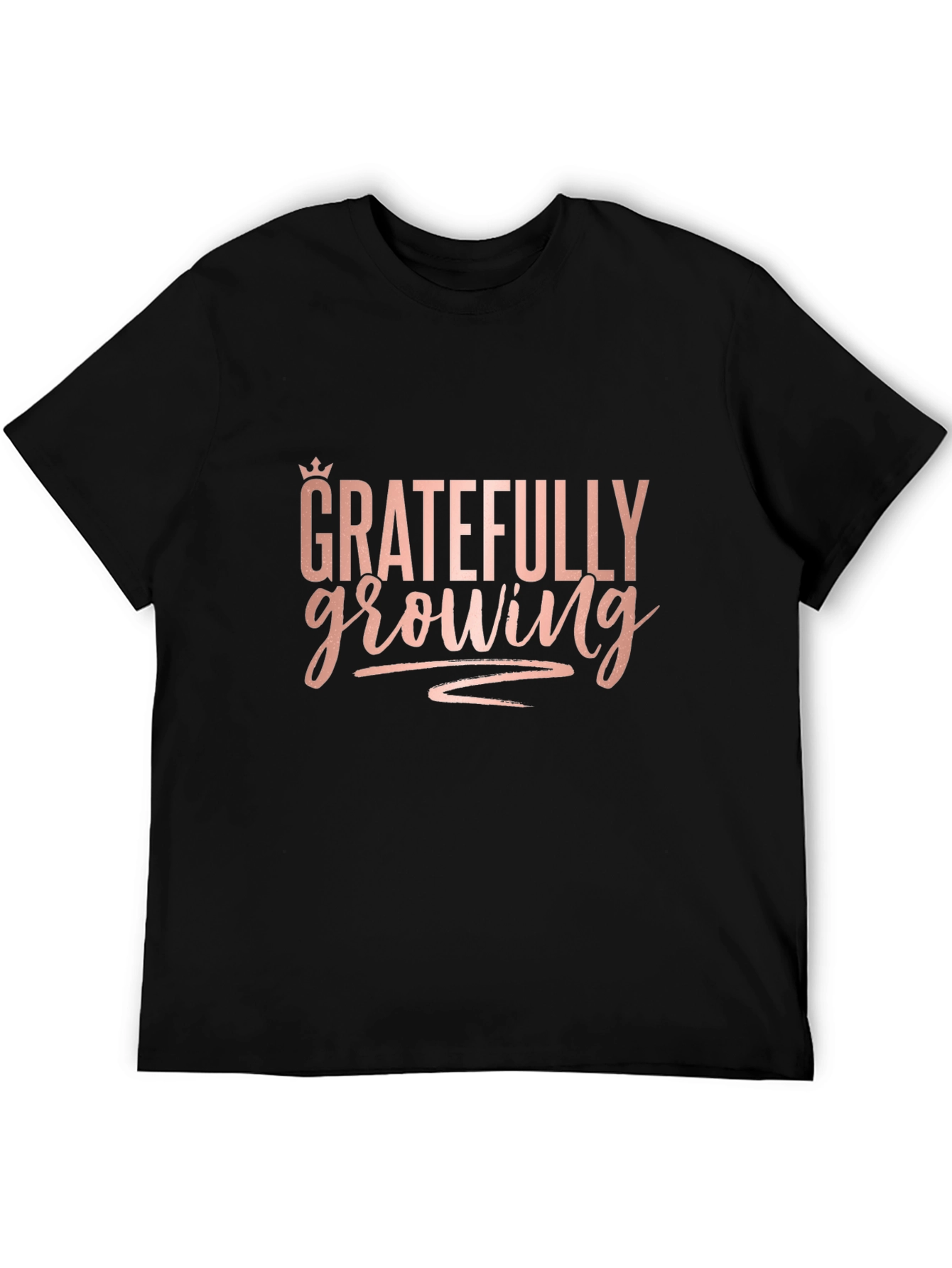 Gratefully Growing Black T-Shirt