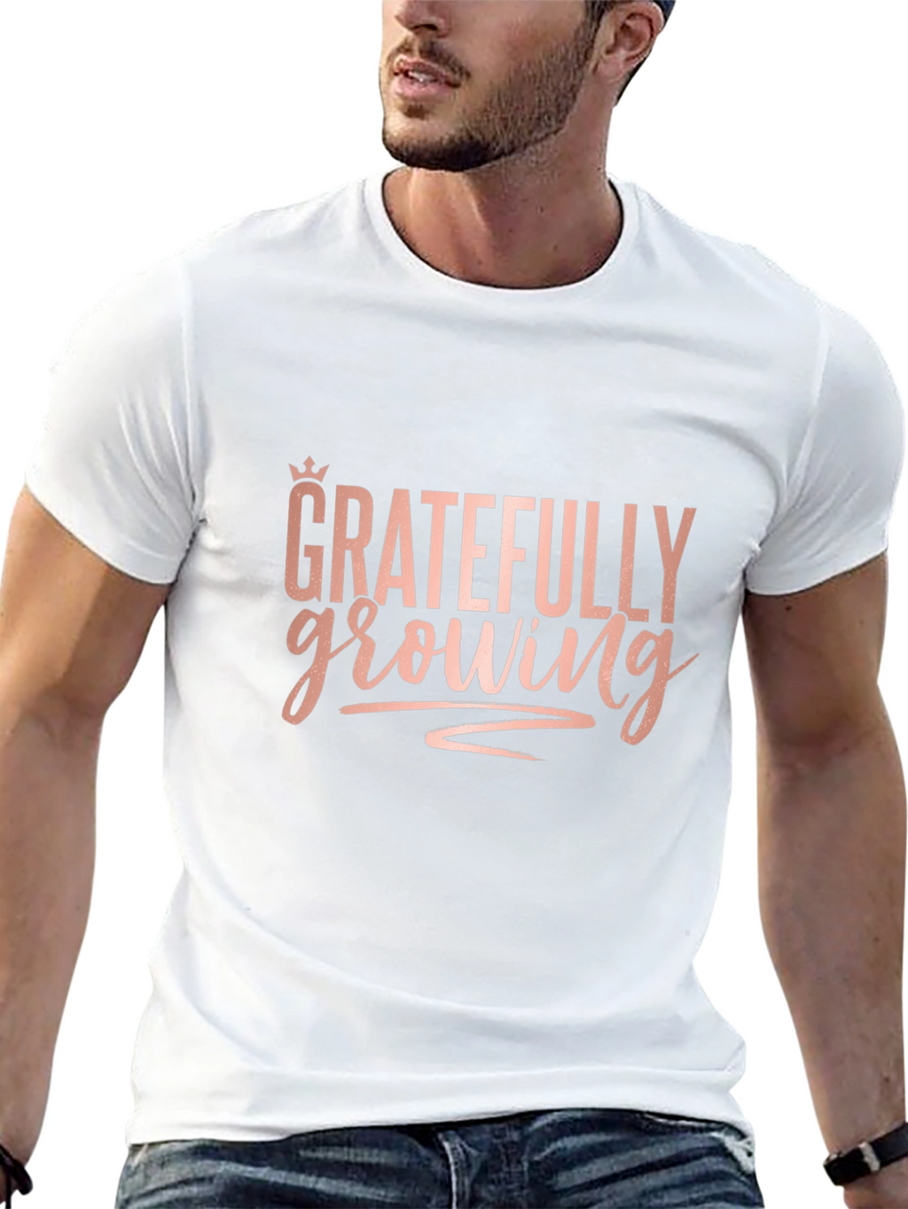 Gratefully Growing Black T-Shirt