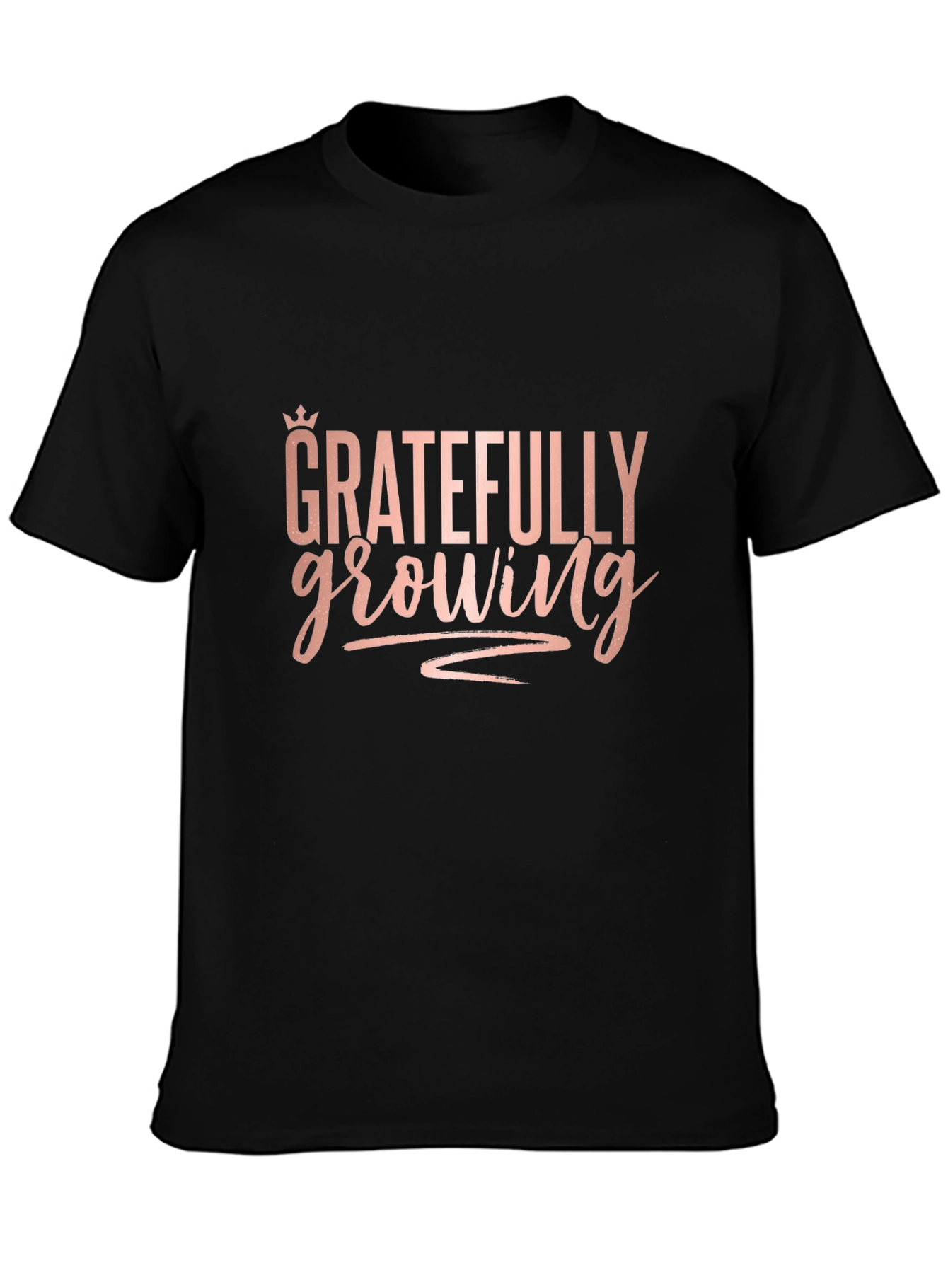 Gratefully Growing Black T-Shirt