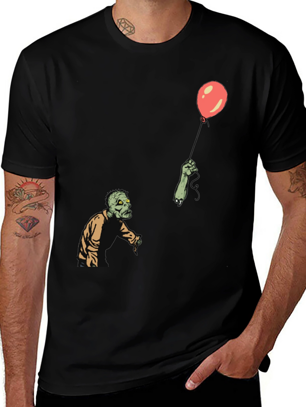 Zombie Balloon Graphic T-Shirt - Unisex