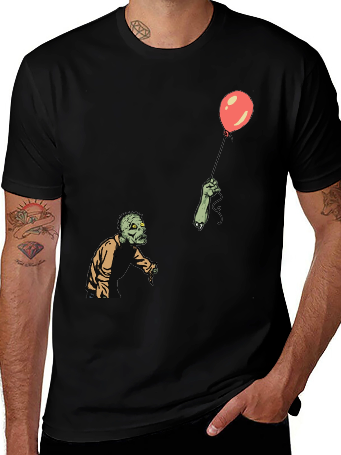 Zombie Balloon Graphic T-Shirt - Unisex