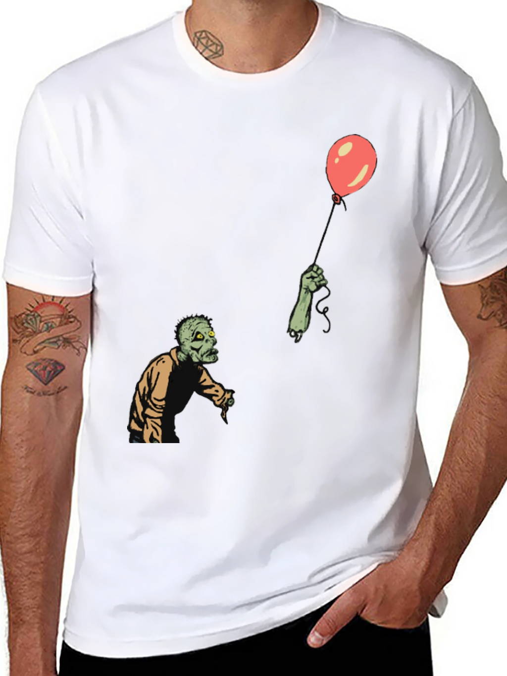 Zombie Balloon Graphic T-Shirt - Unisex