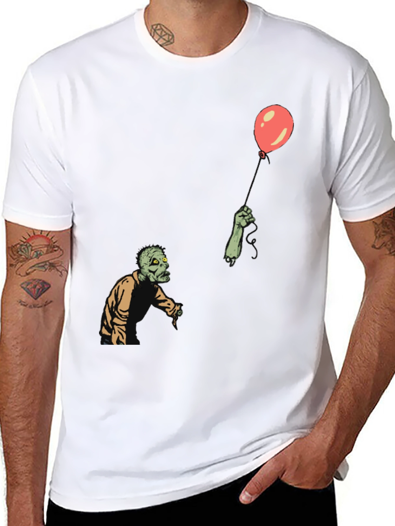 Zombie Balloon Graphic T-Shirt - Unisex