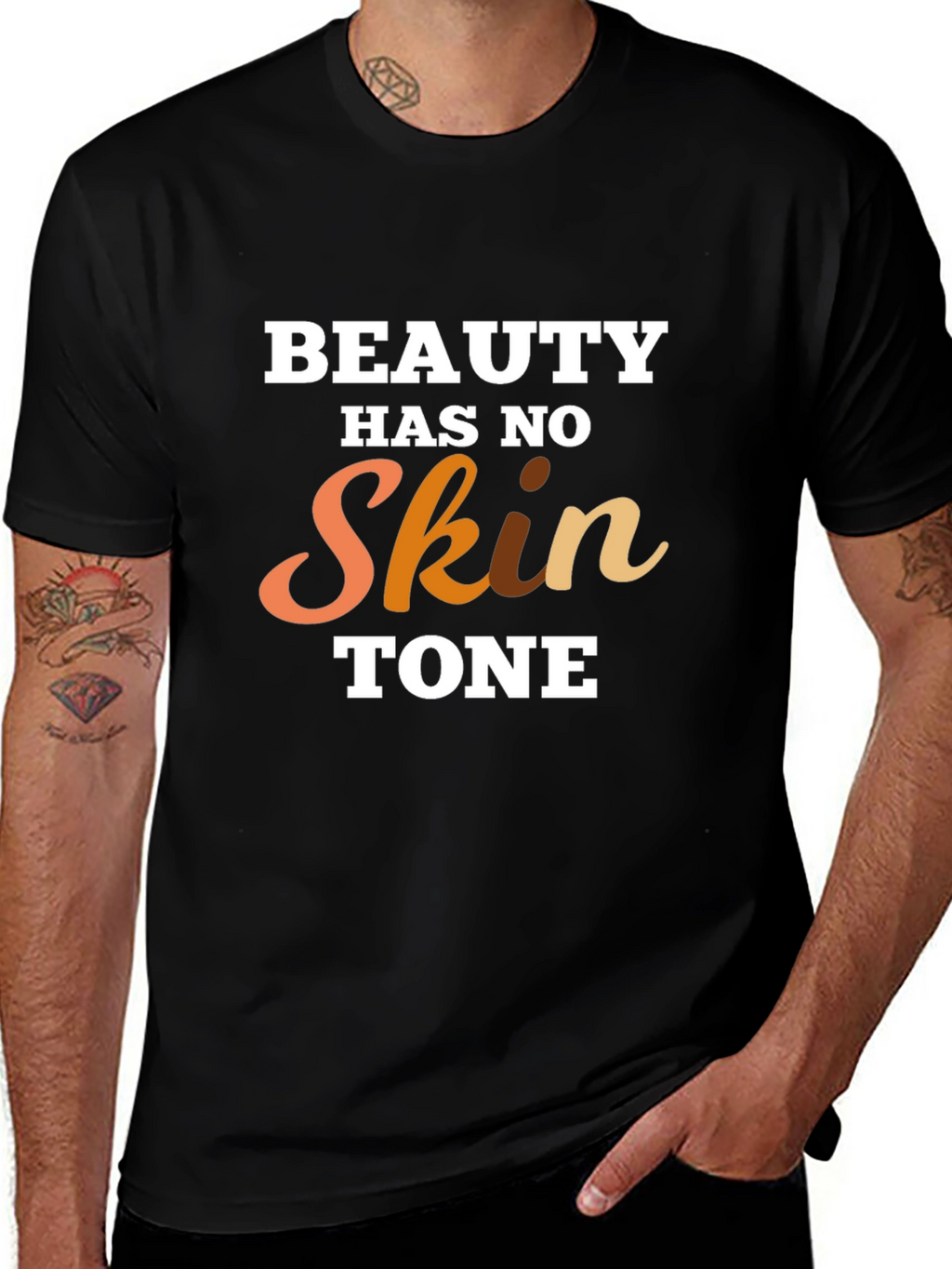 Beauty Has No Skin Tone Graphic T-Shirt