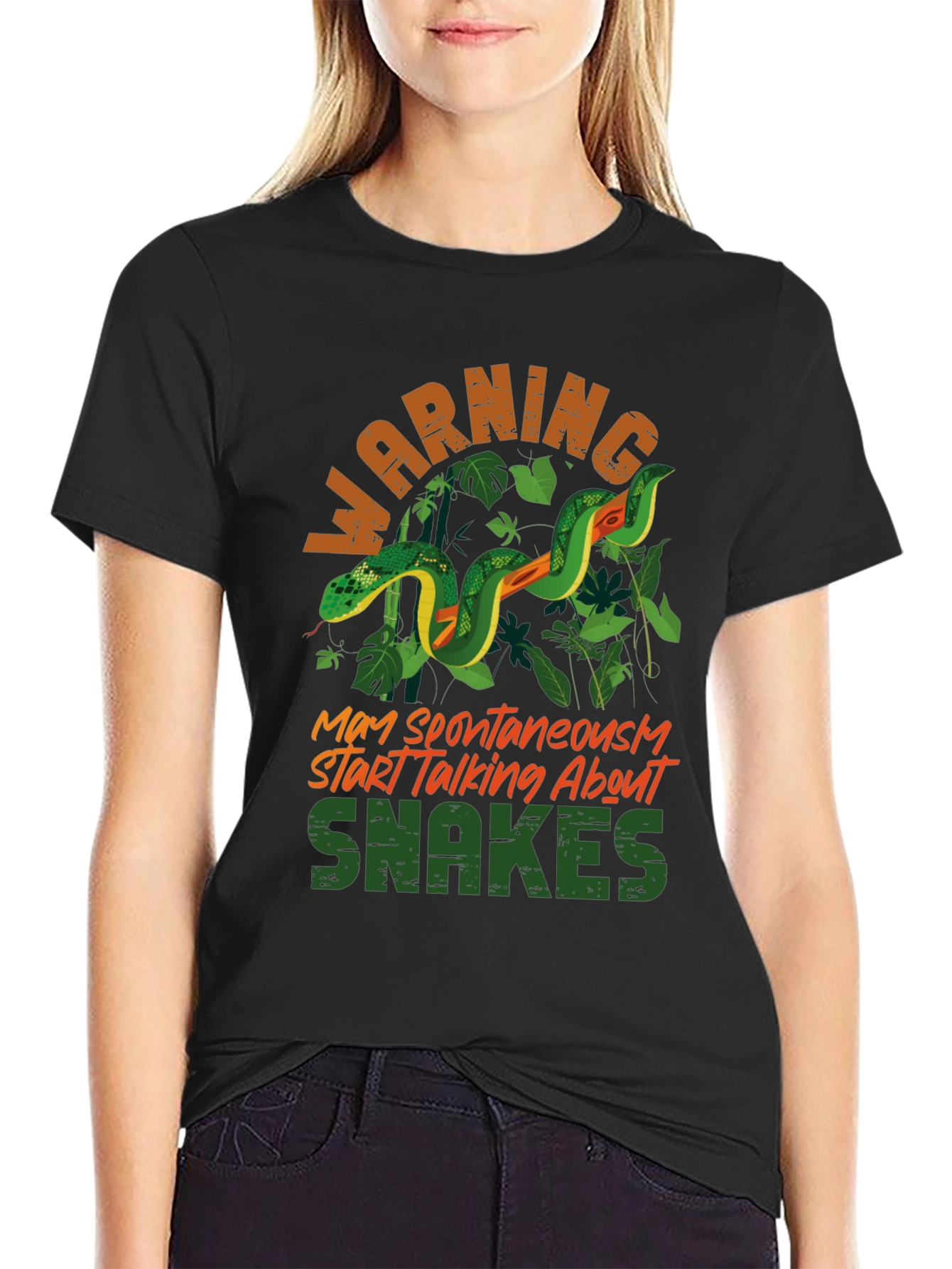 Warning May Spontaneously Start Talking About Snakes T-Shirt