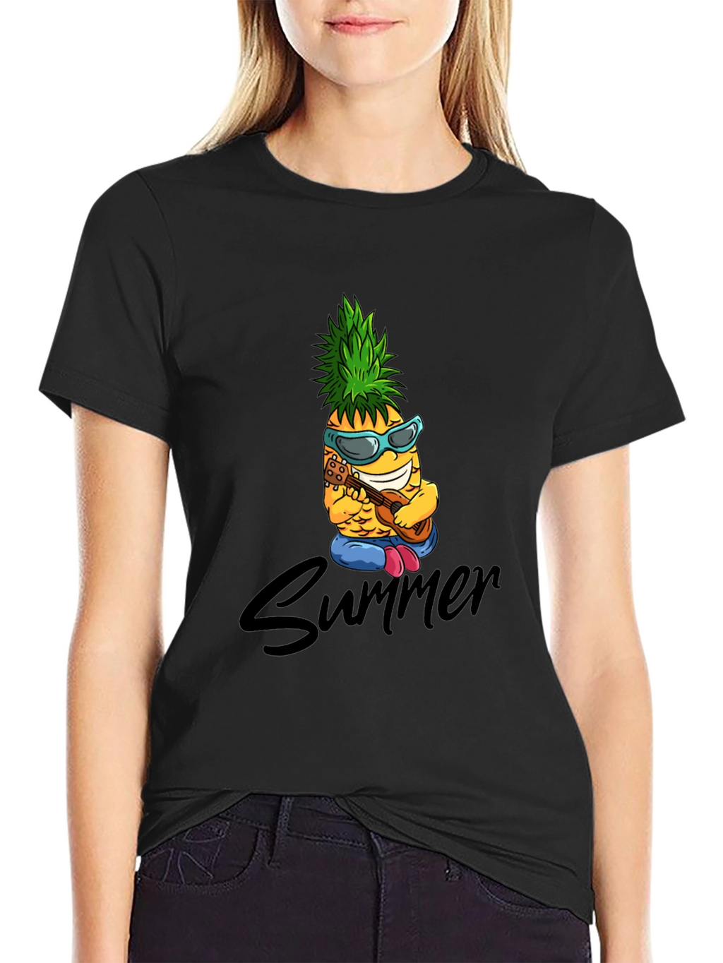 Summer Pineapple Graphic Tee - Cool Fruit Design