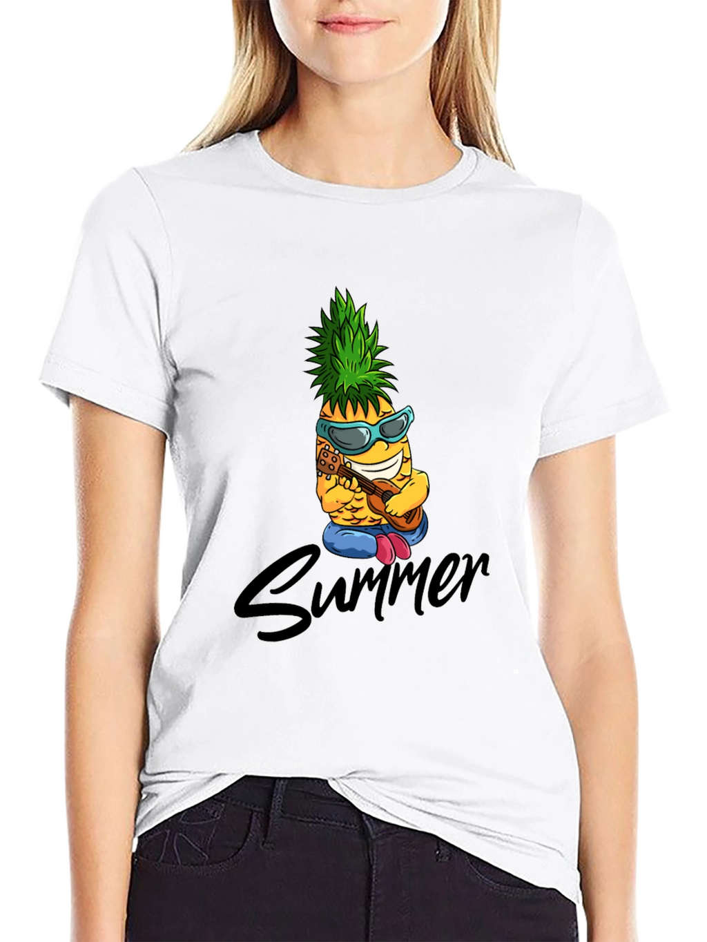 Summer Pineapple Graphic Tee - Cool Fruit Design