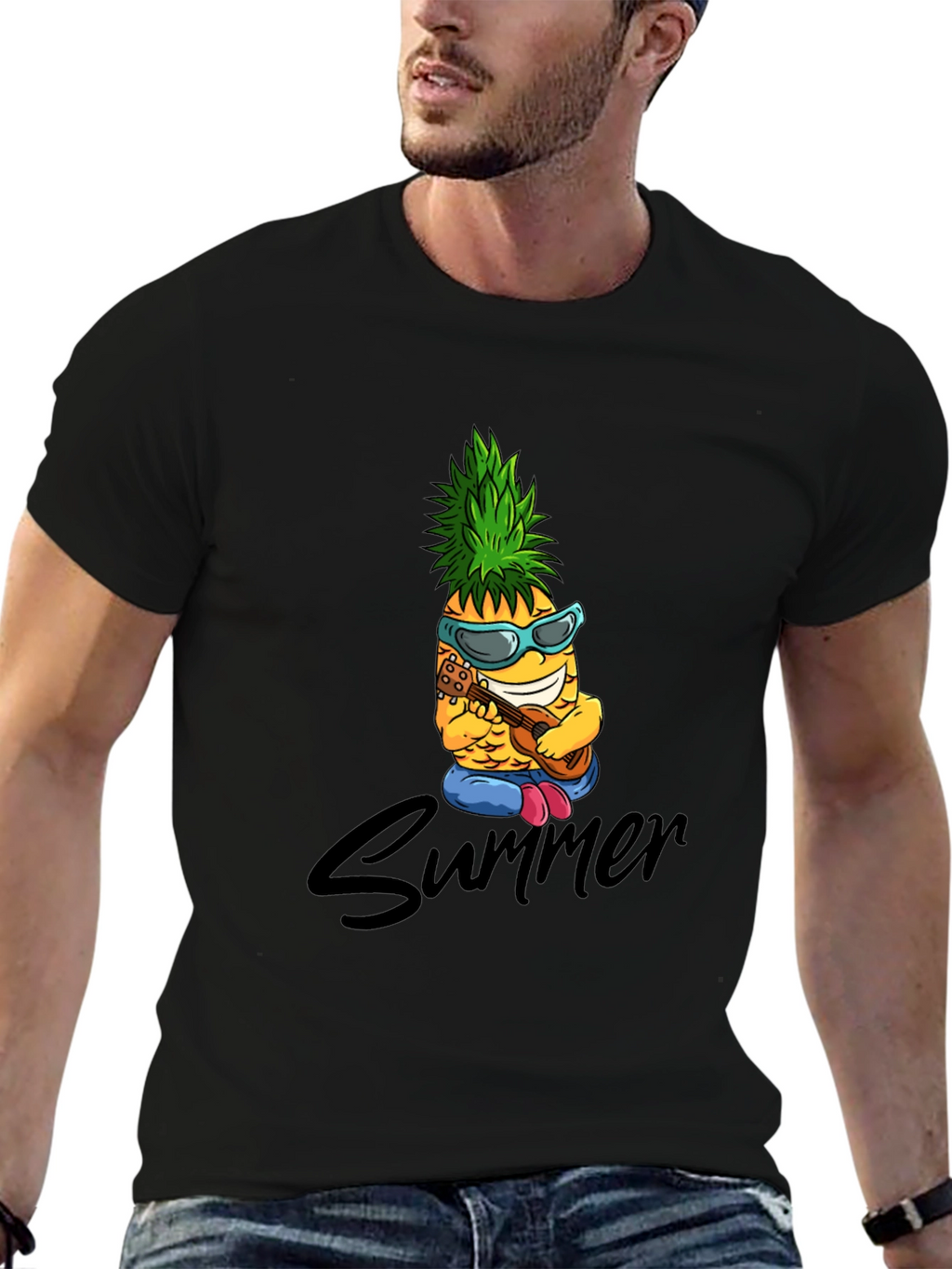 Summer Pineapple Graphic Tee - Cool Fruit Design