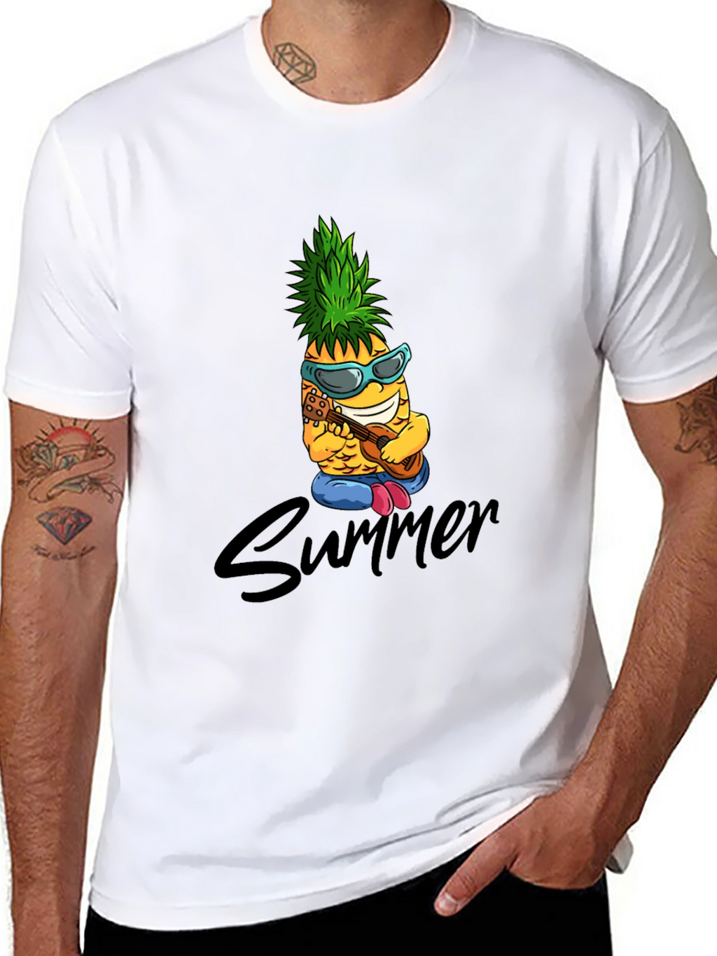 Summer Pineapple Graphic Tee - Cool Fruit Design