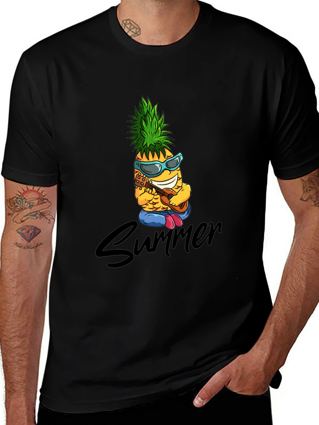 Summer Pineapple Graphic Tee - Cool Fruit Design
