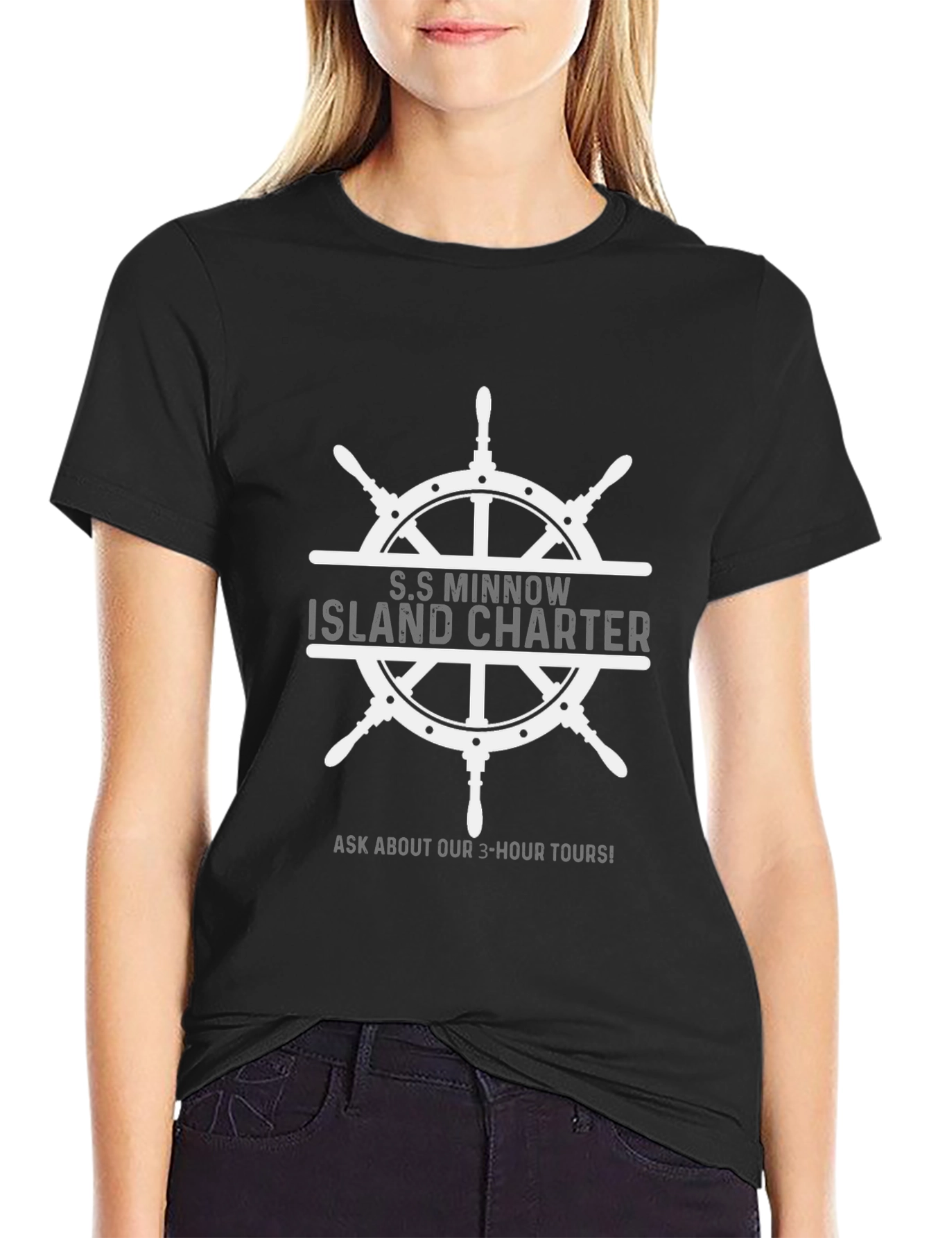 S.S. Minnow Island Charter Black T-Shirt