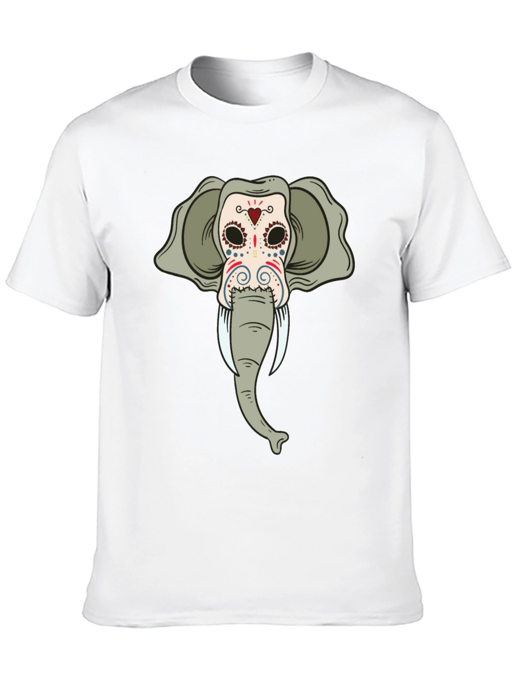 Elephant Sugar Skull Black T-Shirt