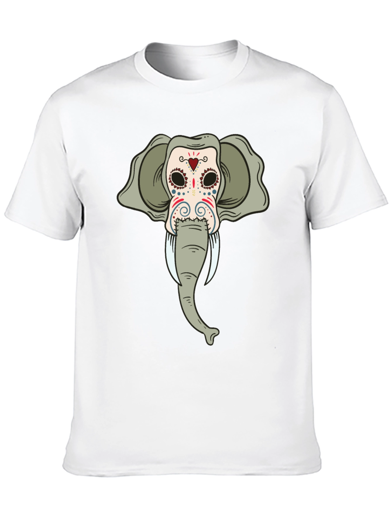 Elephant Sugar Skull Black T-Shirt