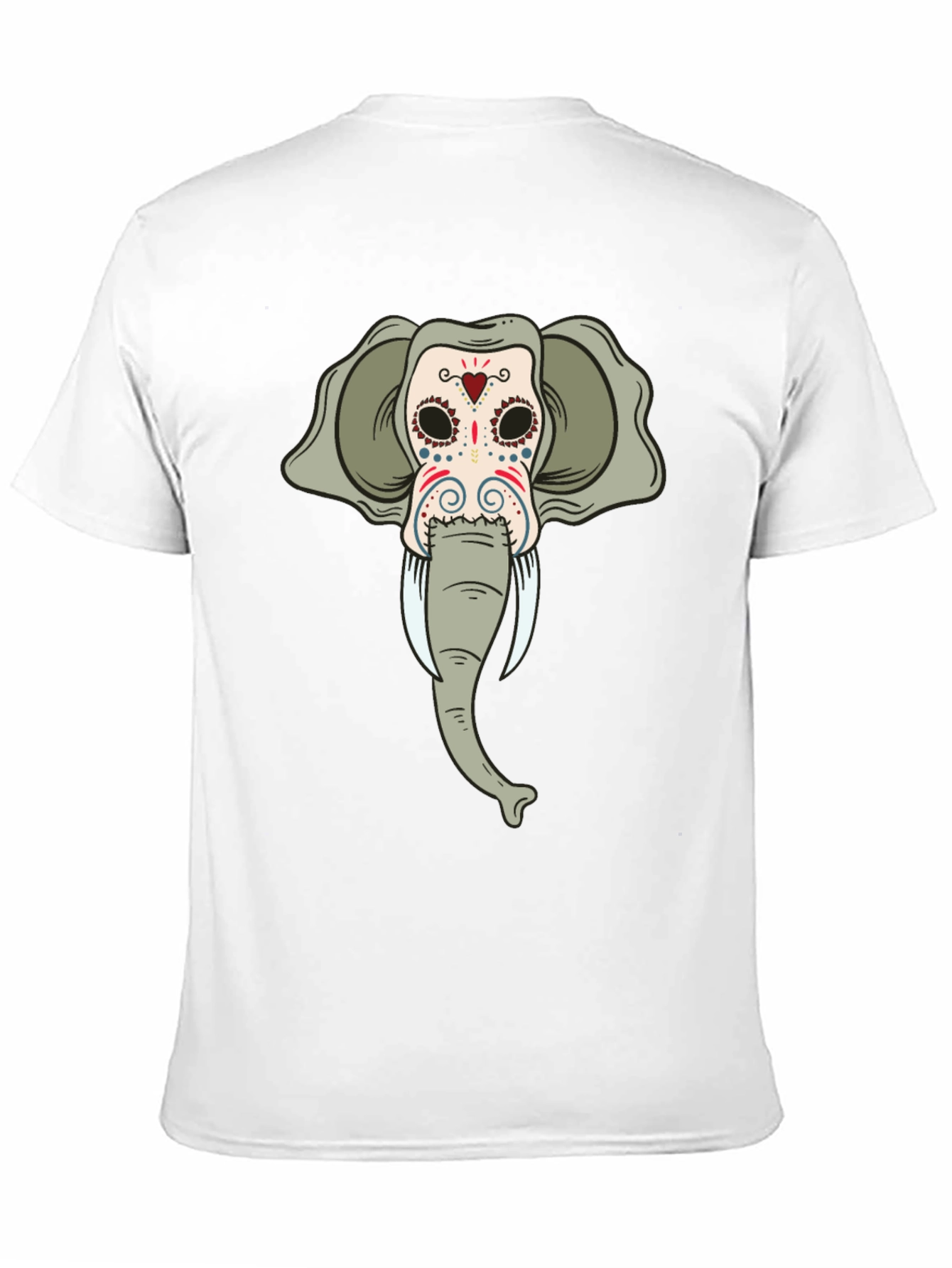 Elephant Sugar Skull Black T-Shirt