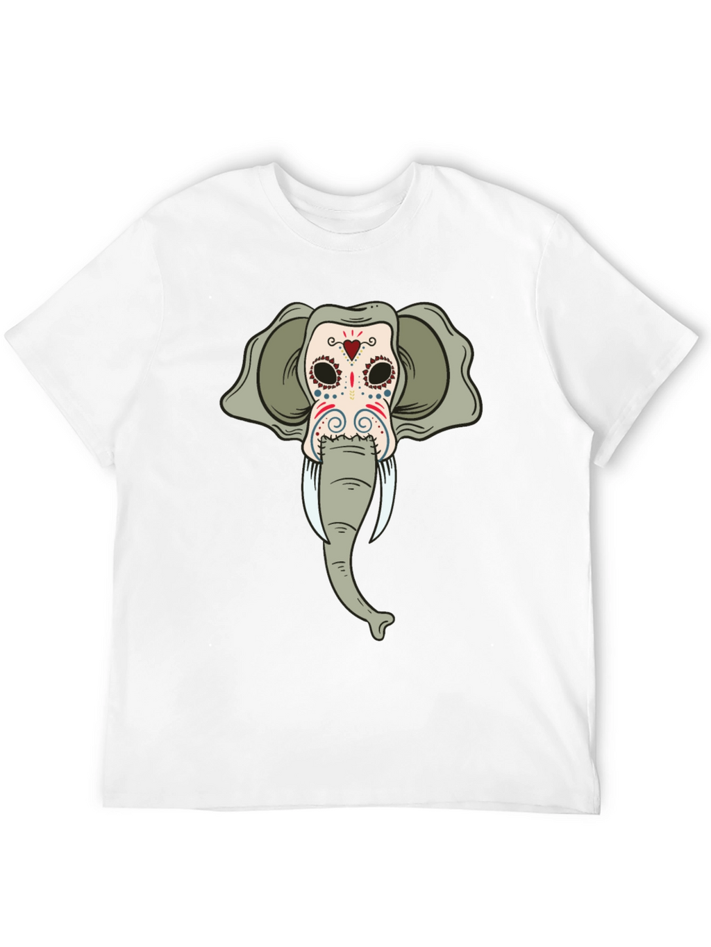 Elephant Sugar Skull Black T-Shirt