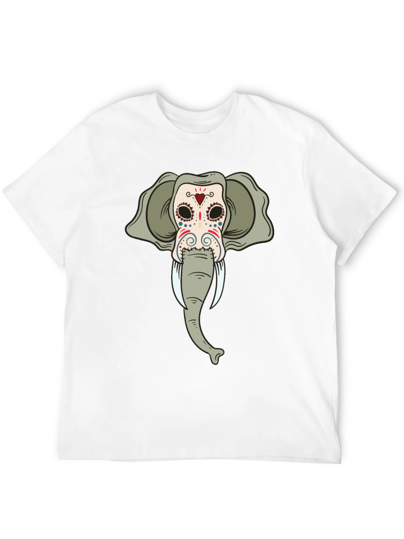 Elephant Sugar Skull Black T-Shirt