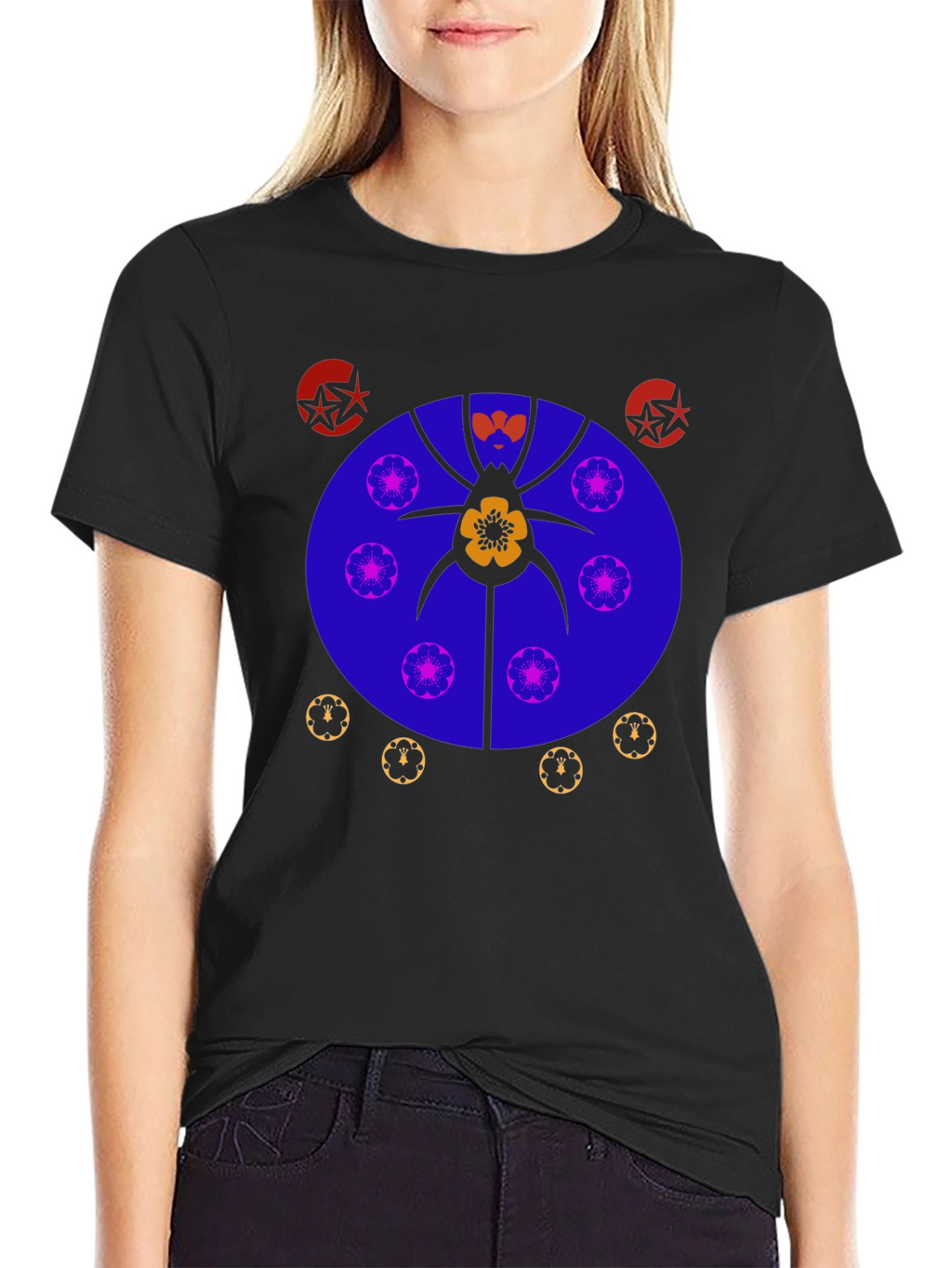 Abstract Graphic Print Tee - Unique Design