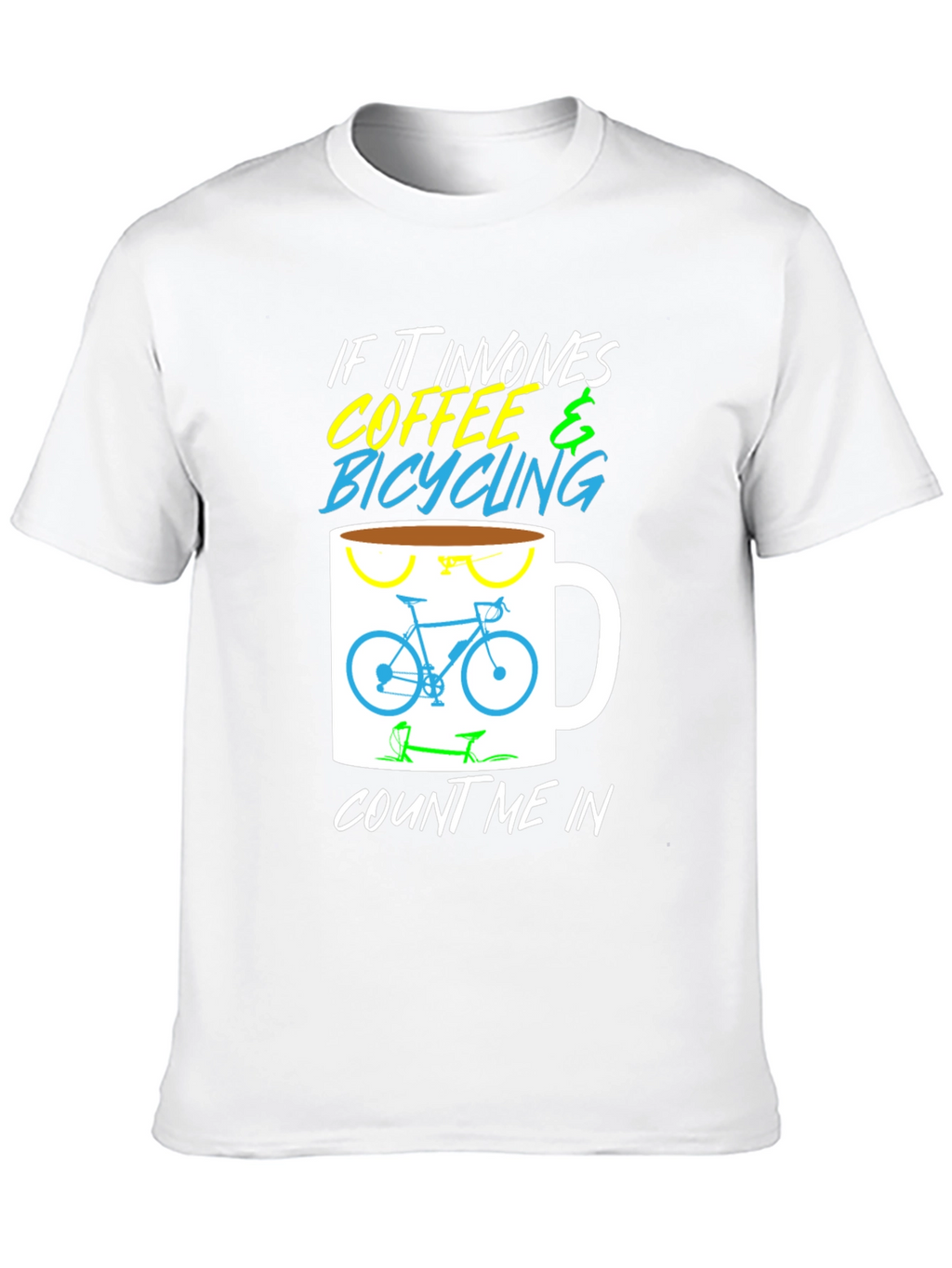 Coffee & Bicycling Graphic Tee - Black