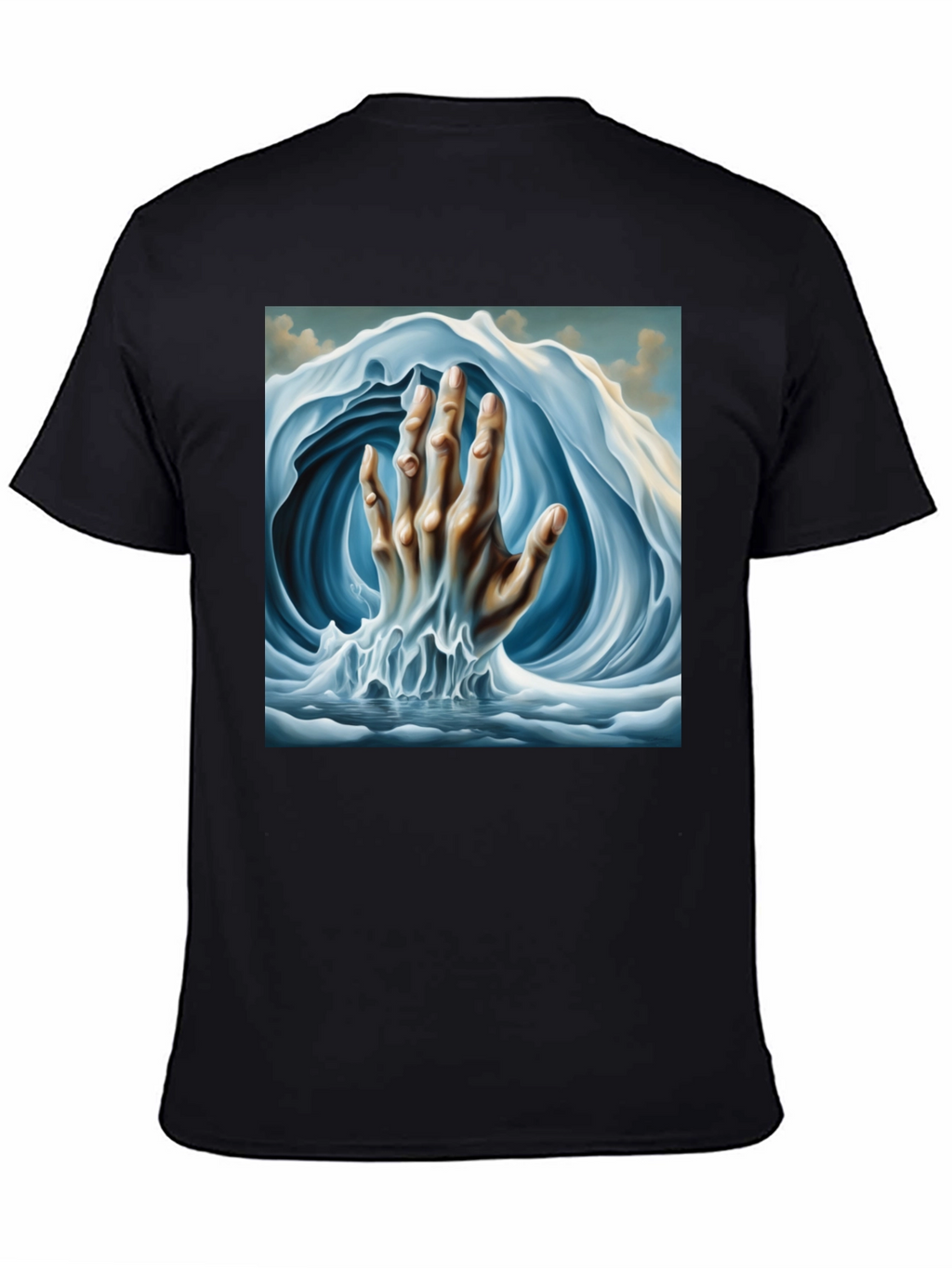Surreal Wave Hand Graphic Tee