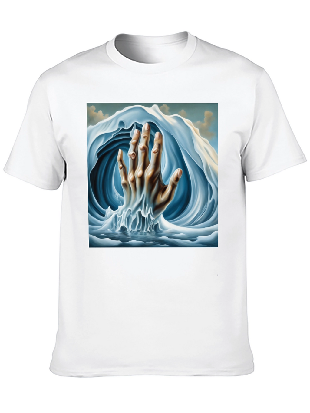 Surreal Wave Hand Graphic Tee