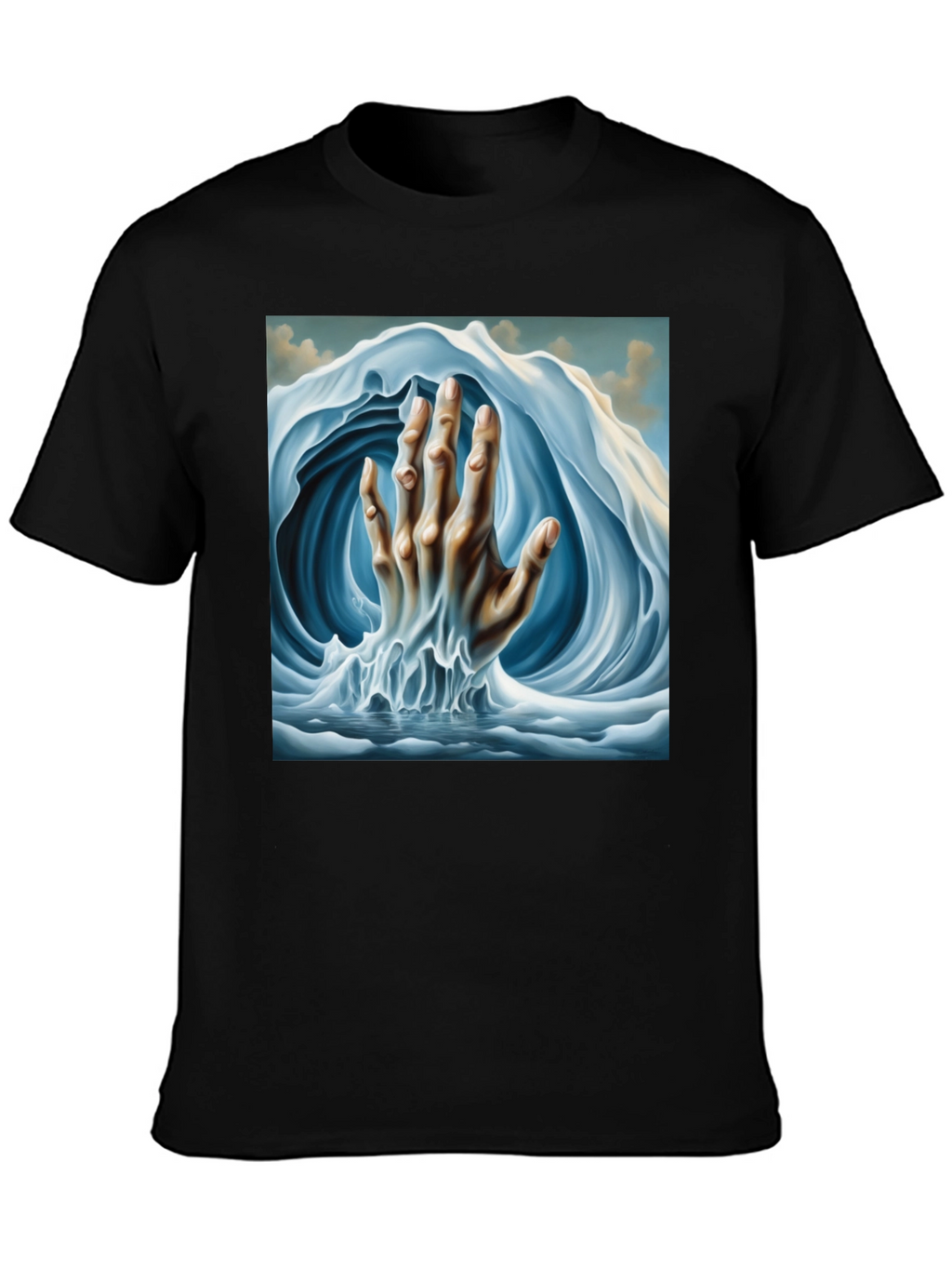Surreal Wave Hand Graphic Tee