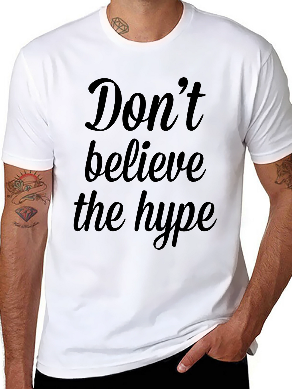 Dont Believe the Hype Graphic Tee - Black
