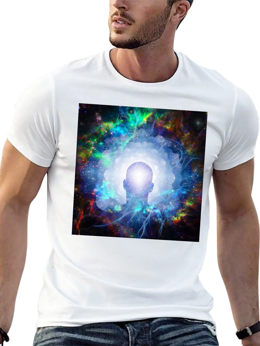 Cosmic Mind Black T-Shirt - Unisex Spiritual Tee