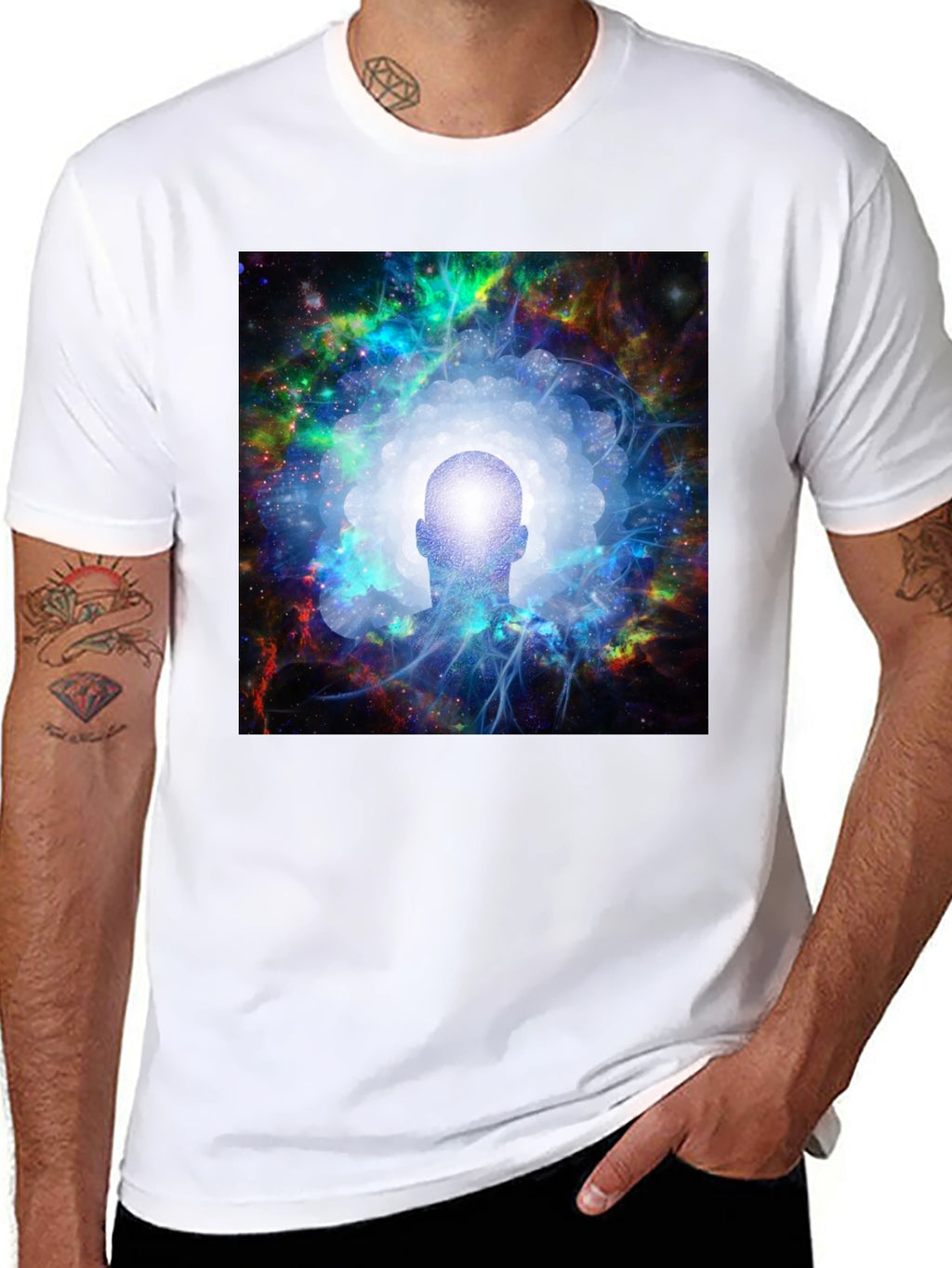 Cosmic Mind Black T-Shirt - Unisex Spiritual Tee