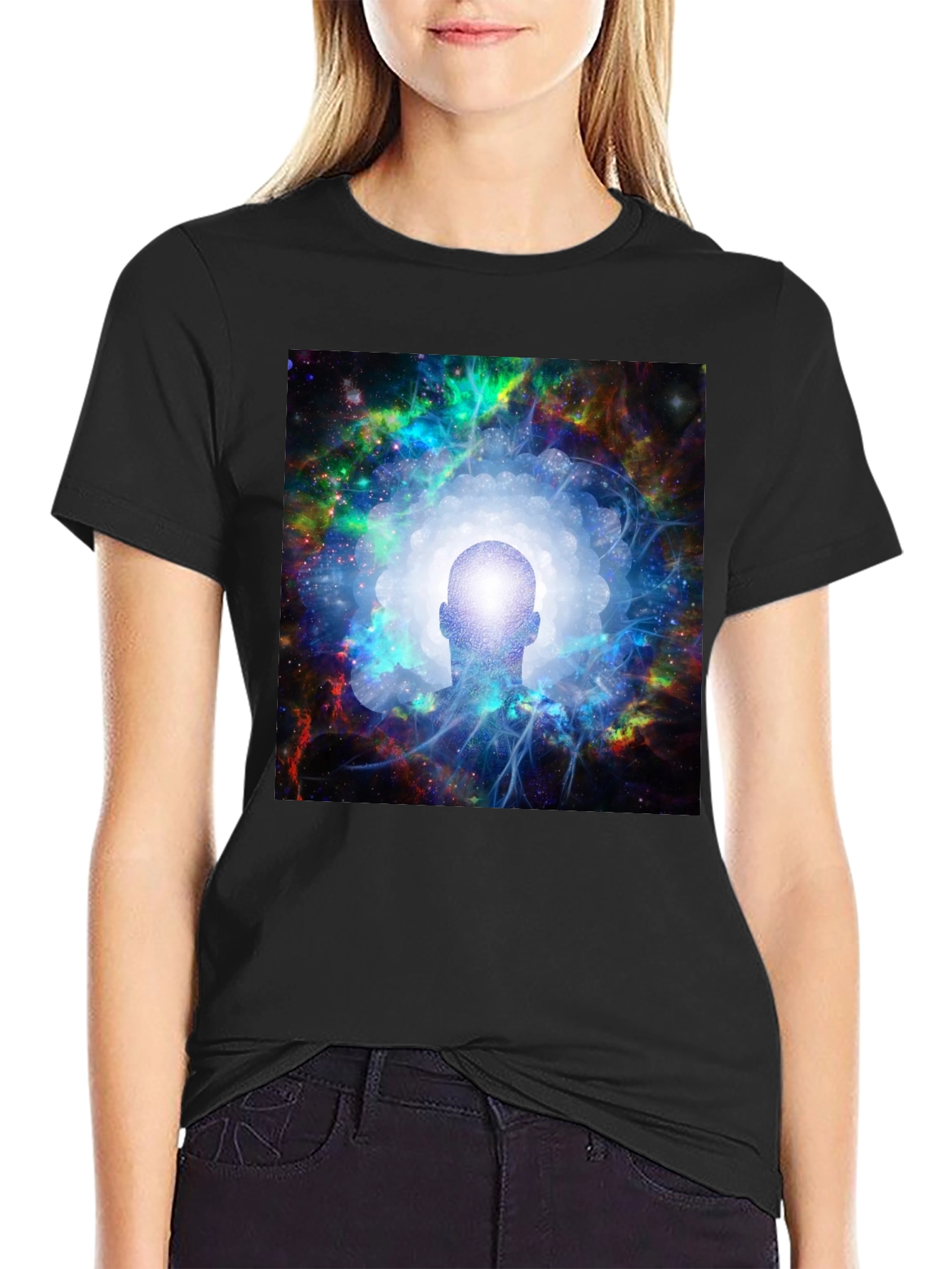 Cosmic Mind Black T-Shirt - Unisex Spiritual Tee