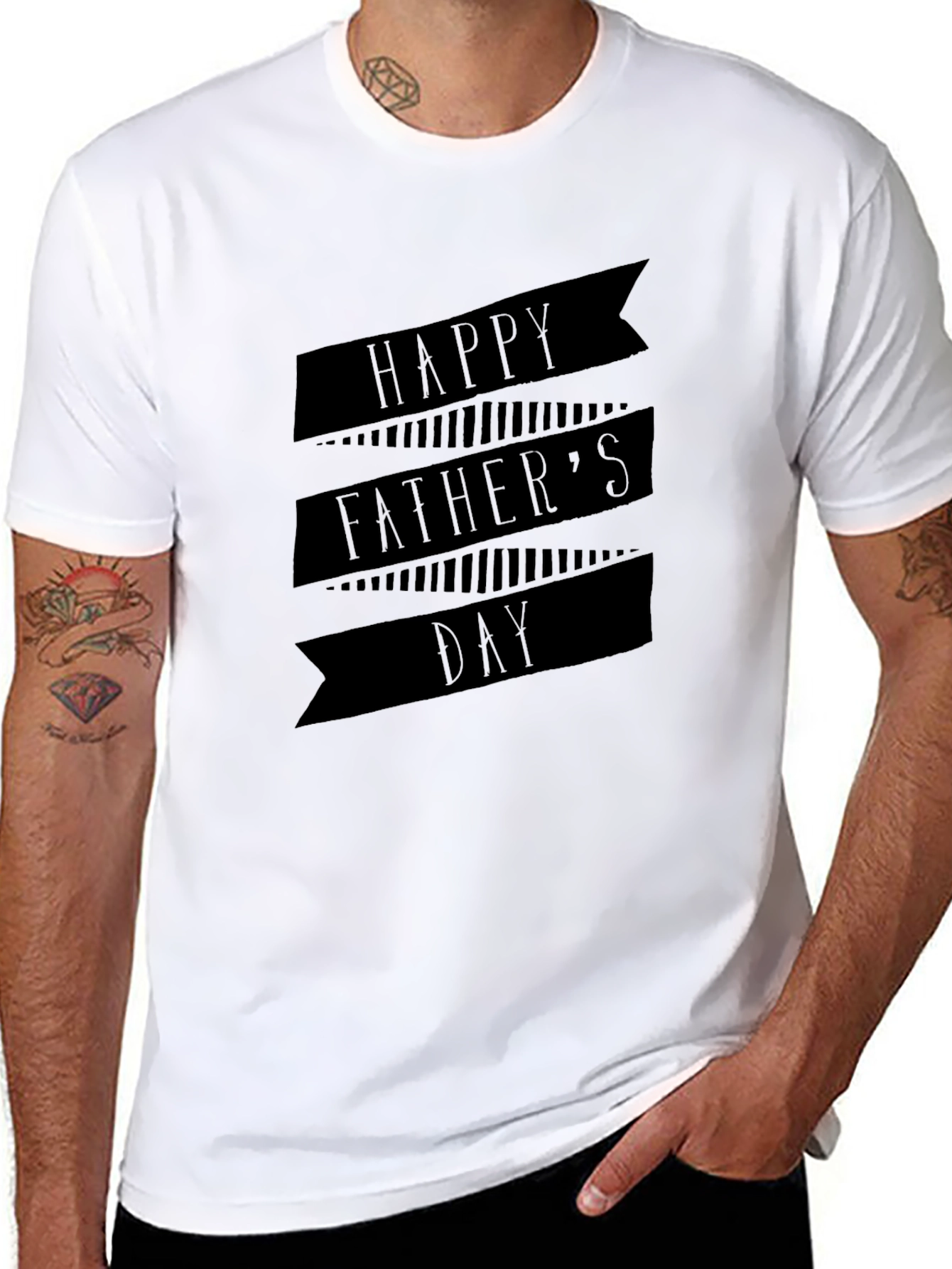Happy Fathers Day Black T-Shirt