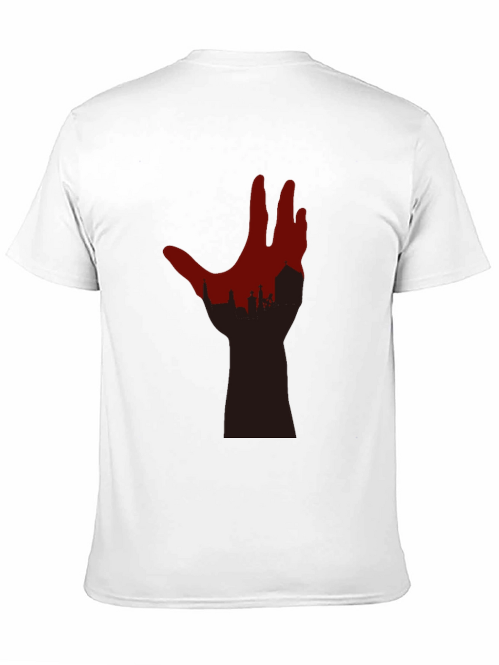 Cityscape Hand Graphic Tee - Black T-Shirt