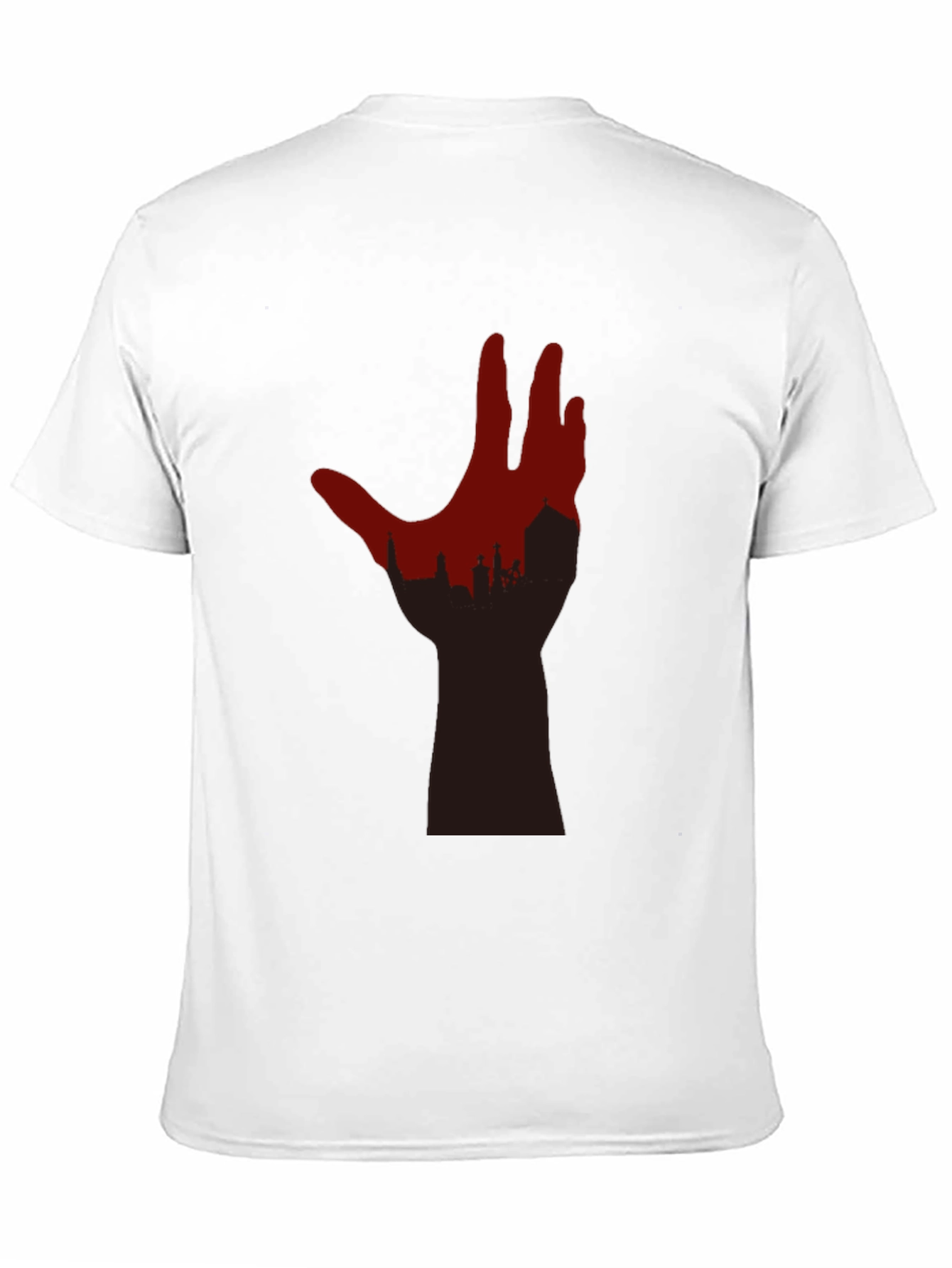 Cityscape Hand Graphic Tee - Black T-Shirt