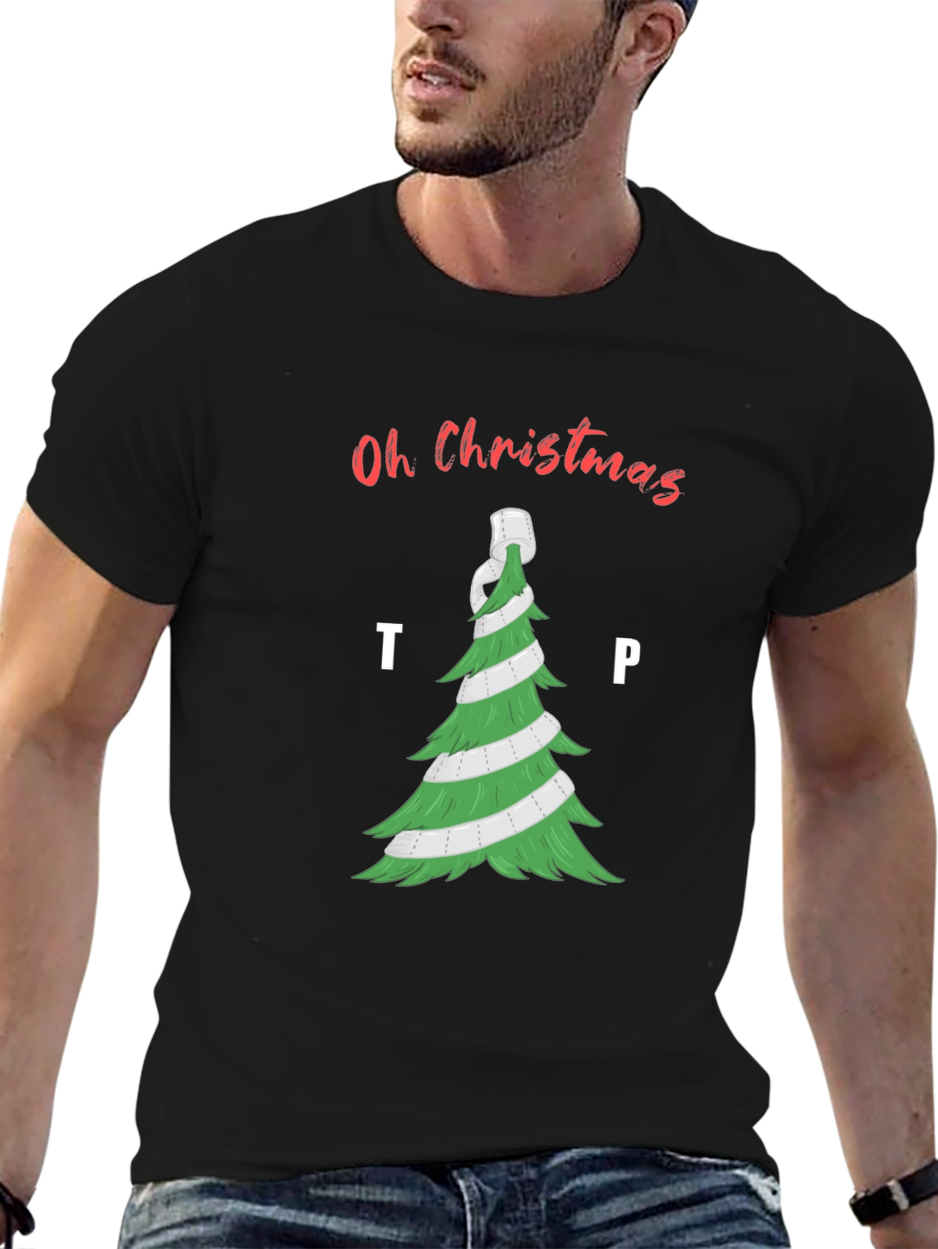 Oh Christmas TP Tree T-Shirt - Holiday Humor Apparel